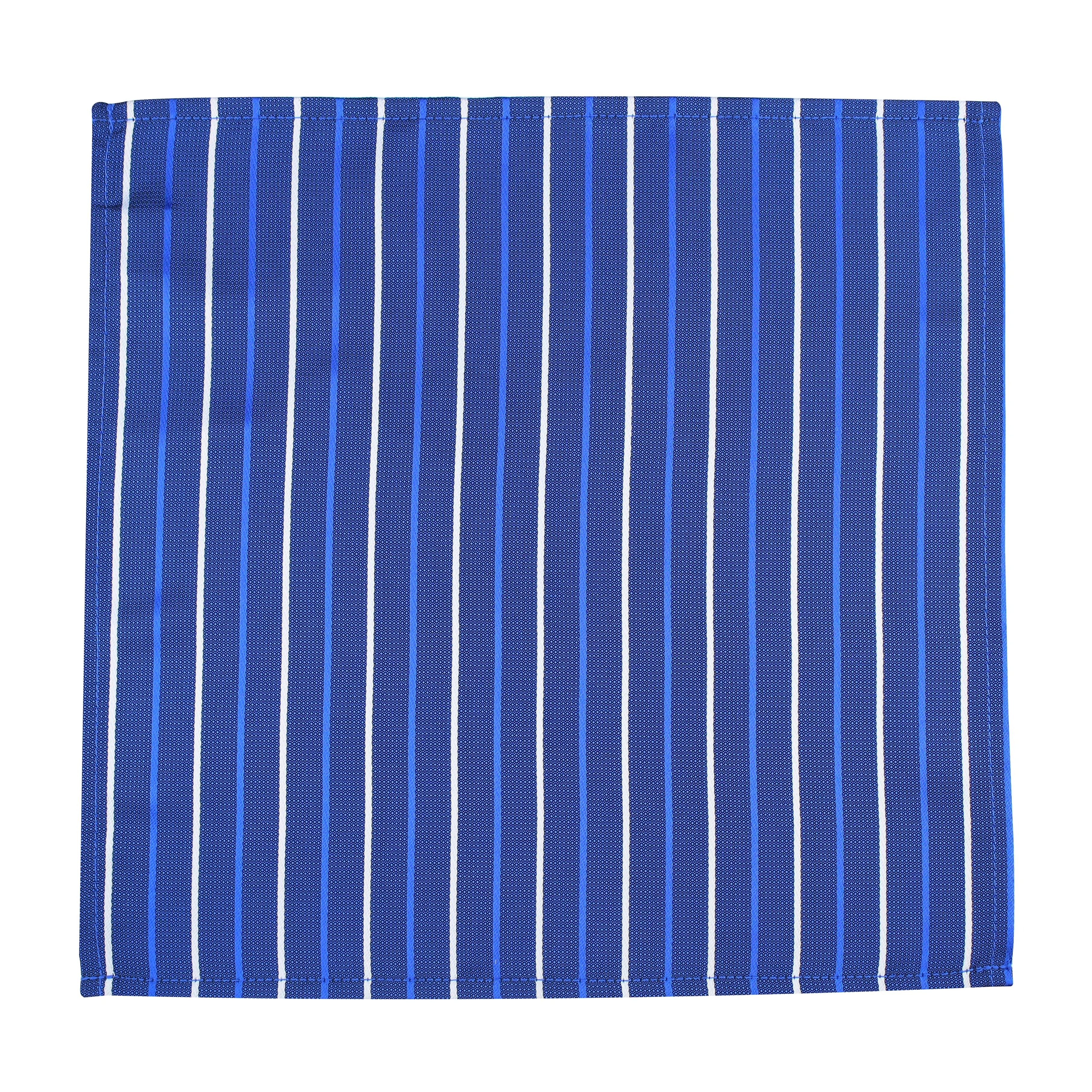 Kovove Graceful Blue Striped Pocket Square For Men