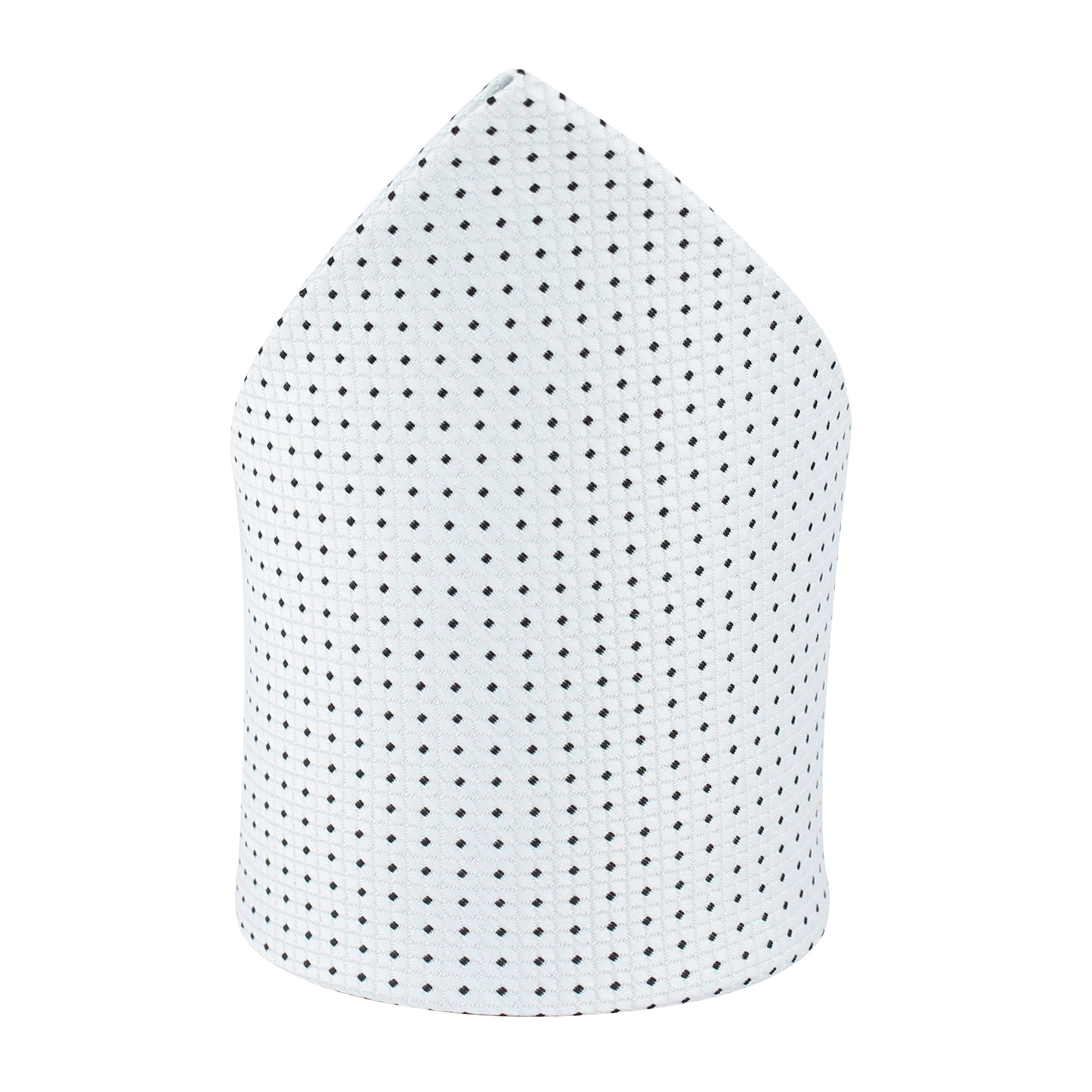 Kovove Graceful White Polka Dot Pocket Square For Men