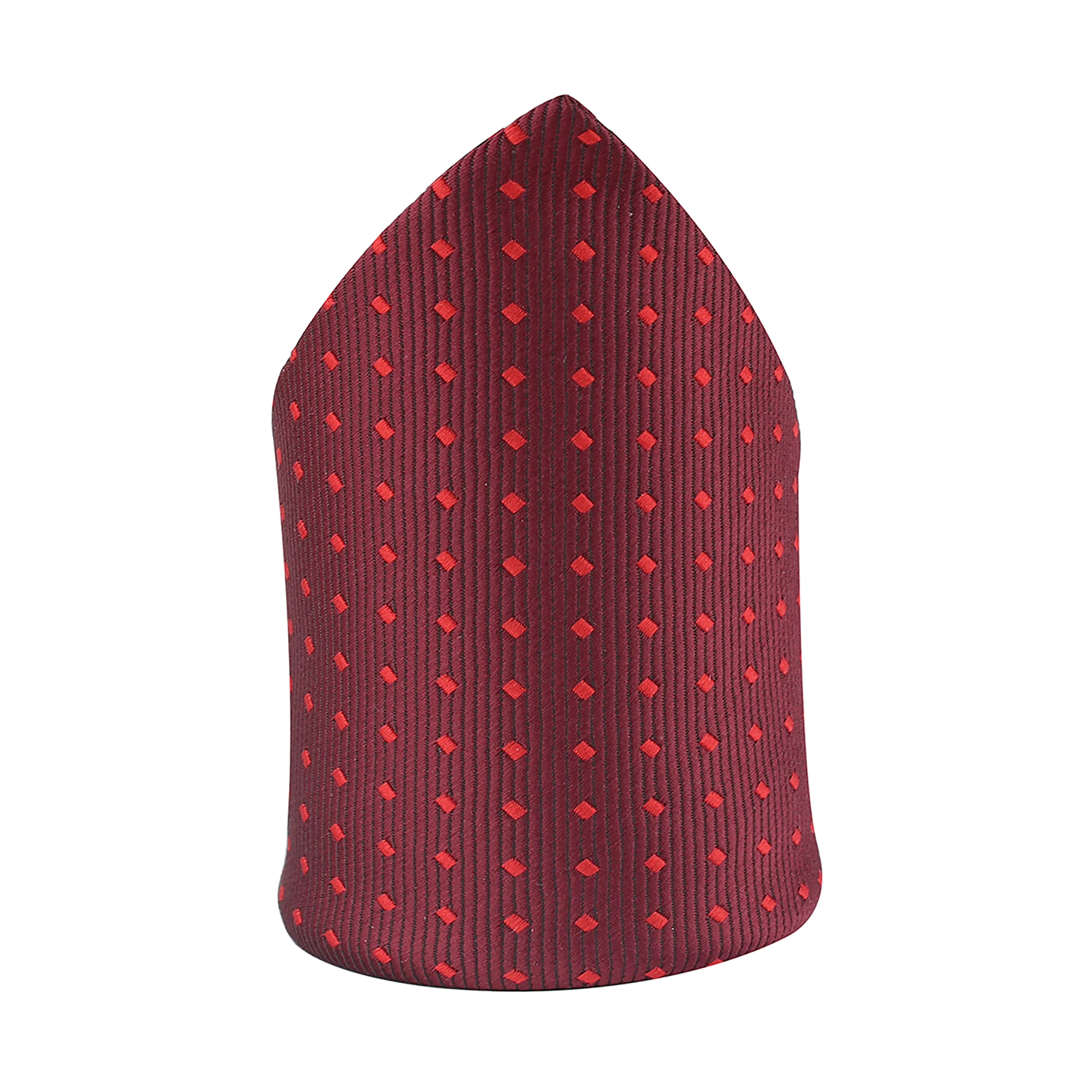 Kovove Maroon Polka Dot Pocket Square For Men