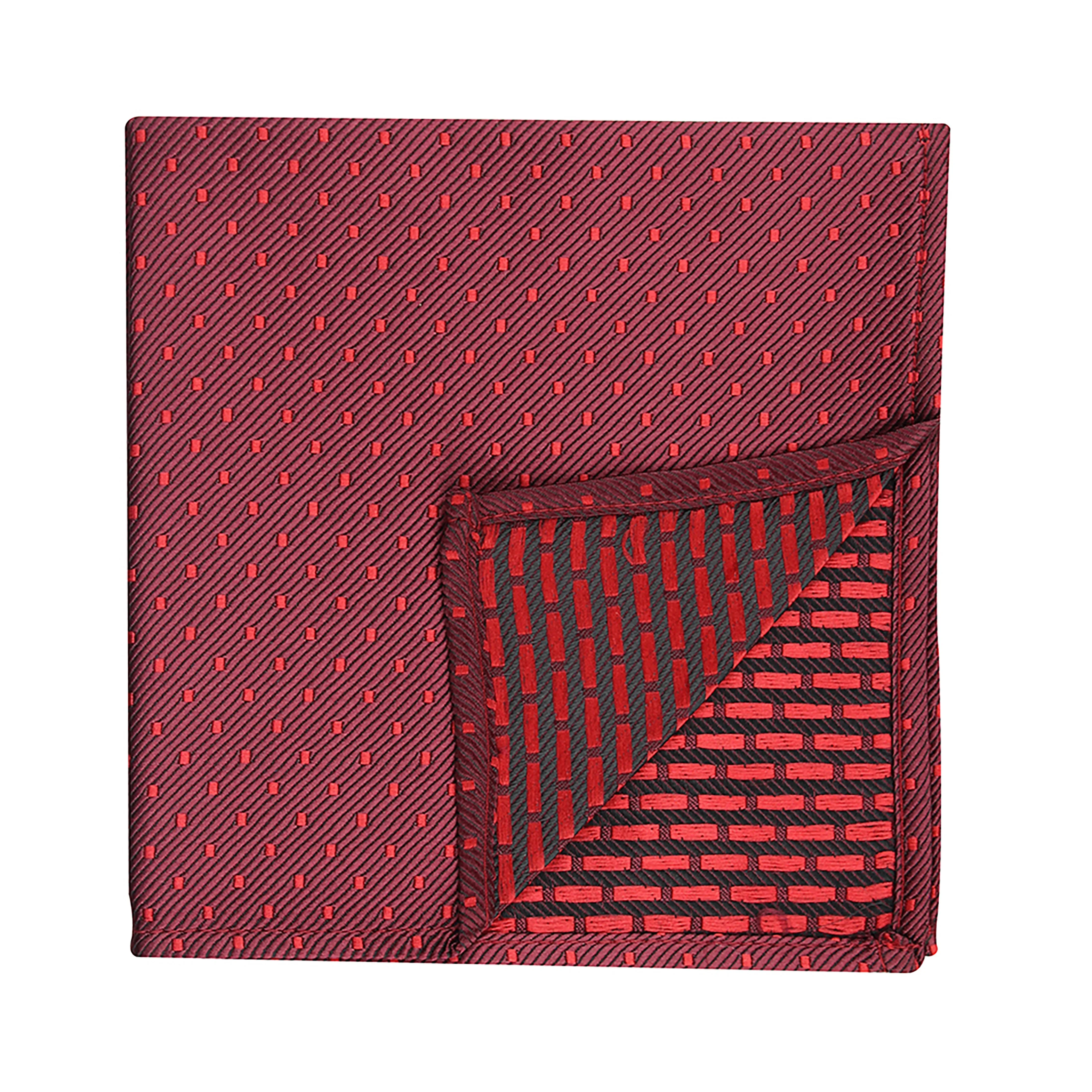 Kovove Maroon Polka Dot Pocket Square For Men