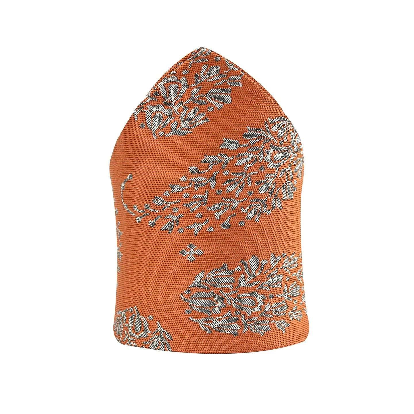 Kovove Orange Floral Pocket Square For Men