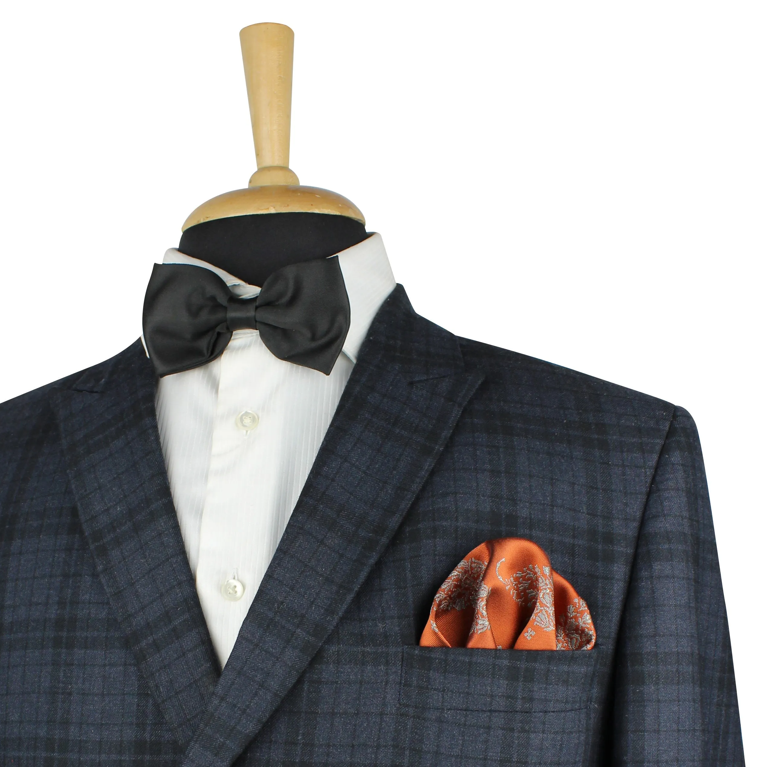 Kovove Orange Floral Pocket Square For Men