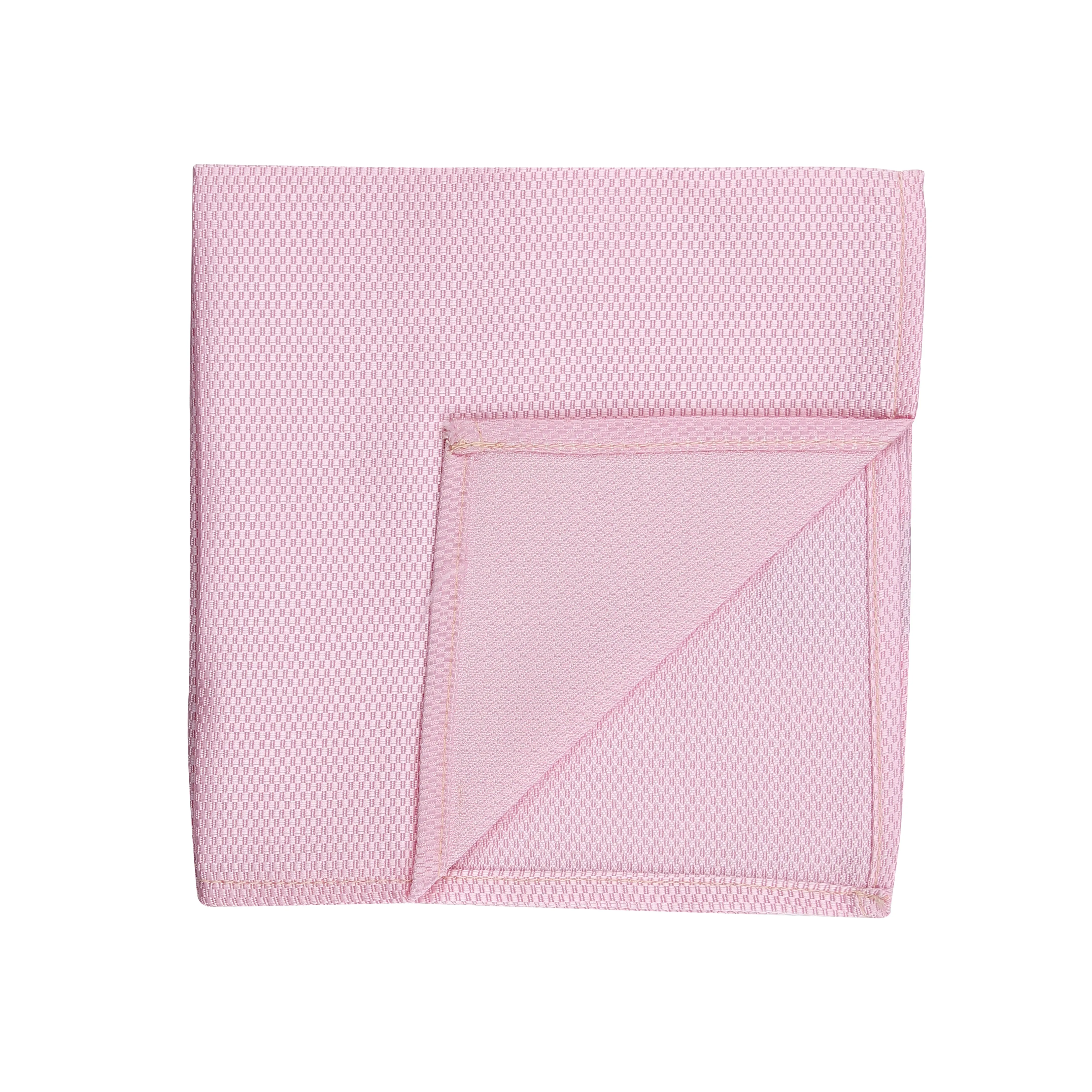 Kovove Pink Checkered Pocket Square For Men