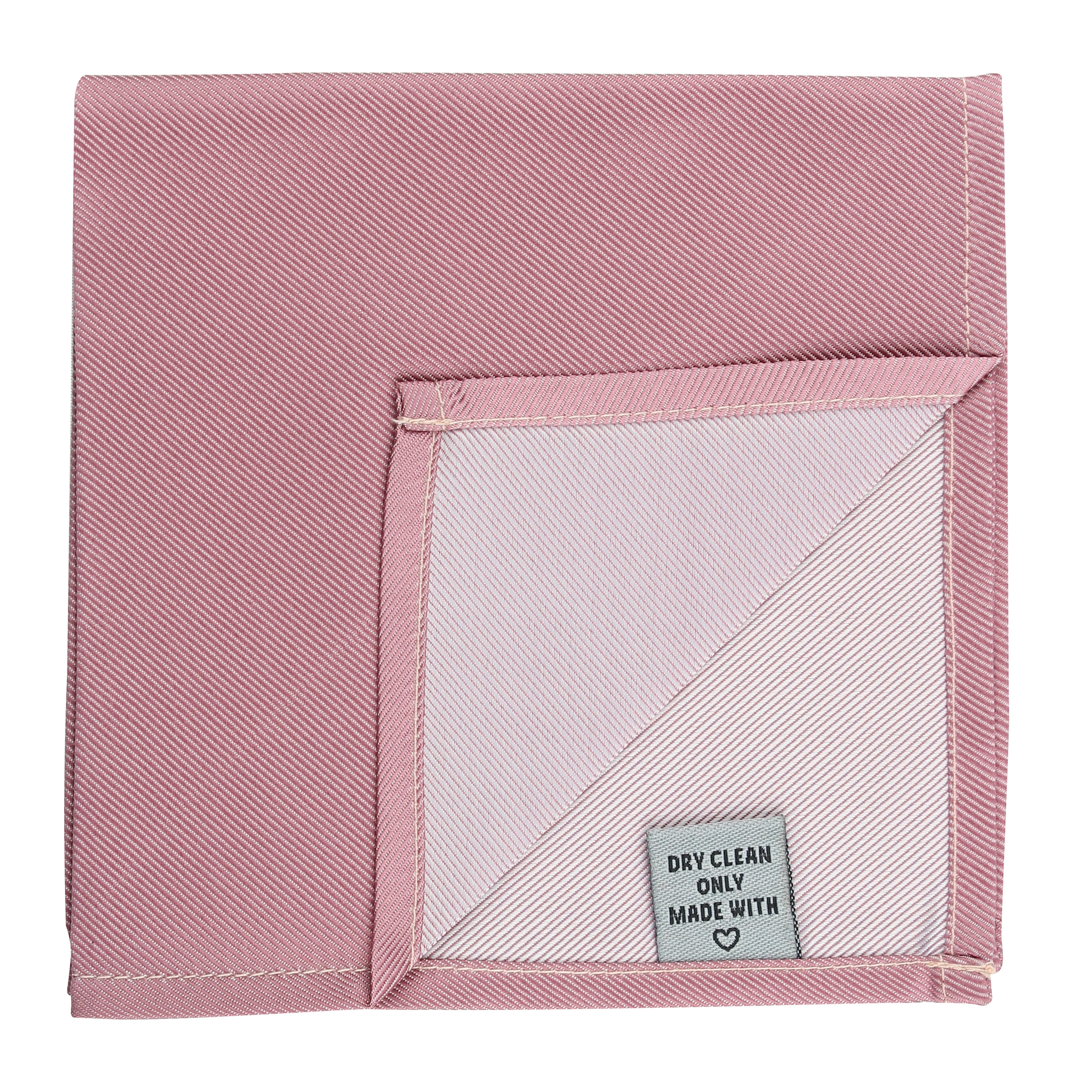 Kovove Pink Solid Pocket Square For Men