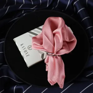 Kovove Pink Solid Pocket Square For Men