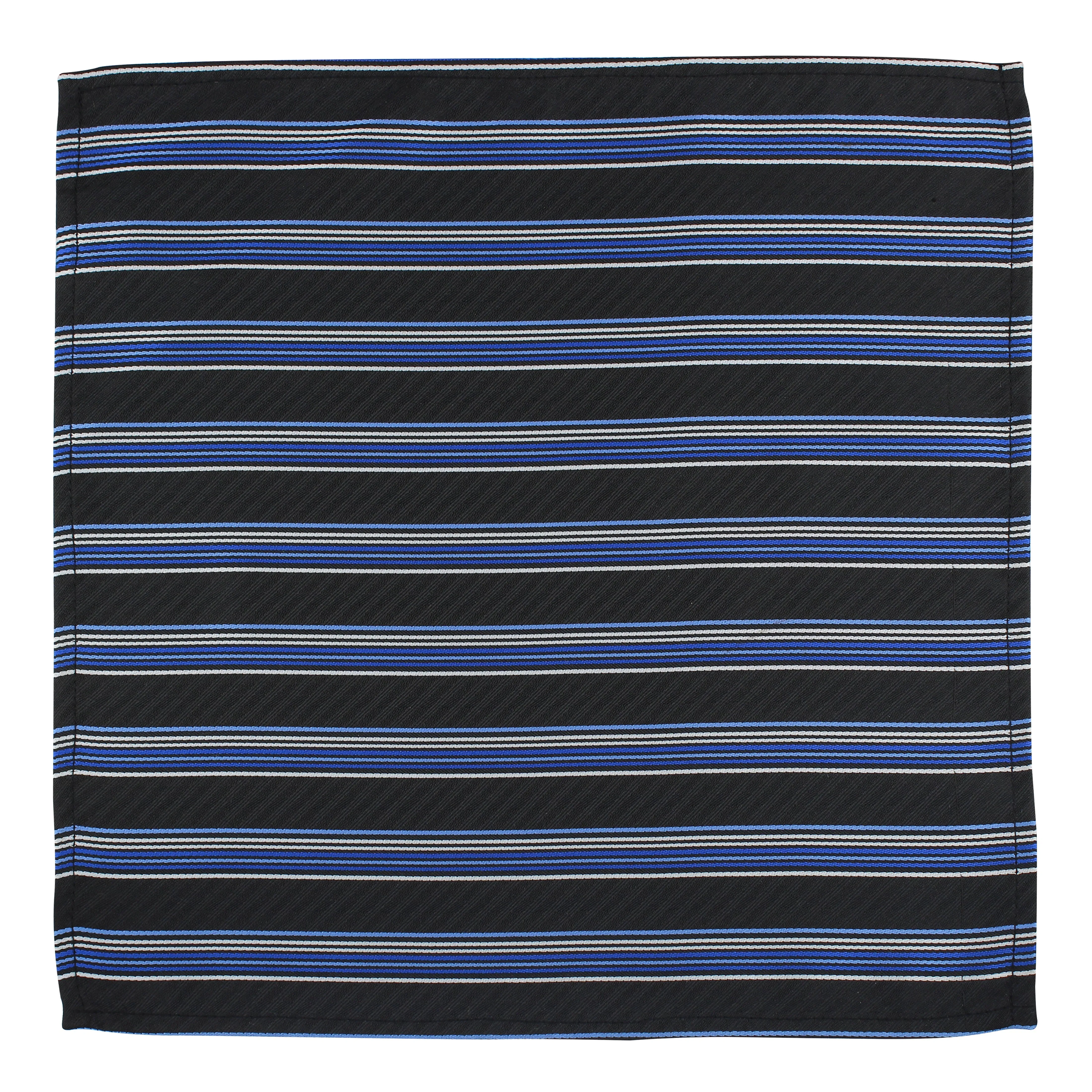 Kovove Pleasing Black Striped Pocket Square For Men