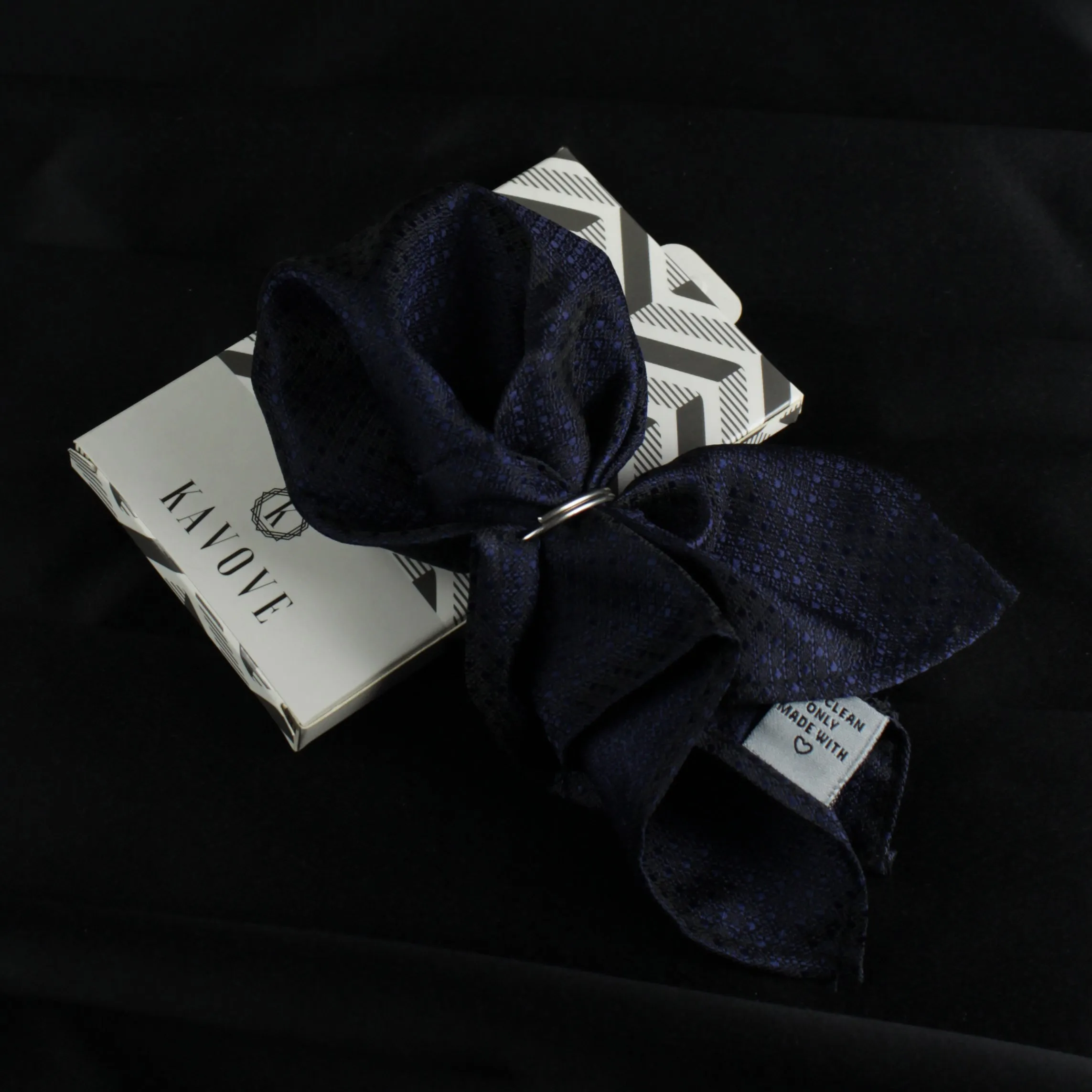 Kovove Pleasing Blue Polka Dot Pocket Square For Men