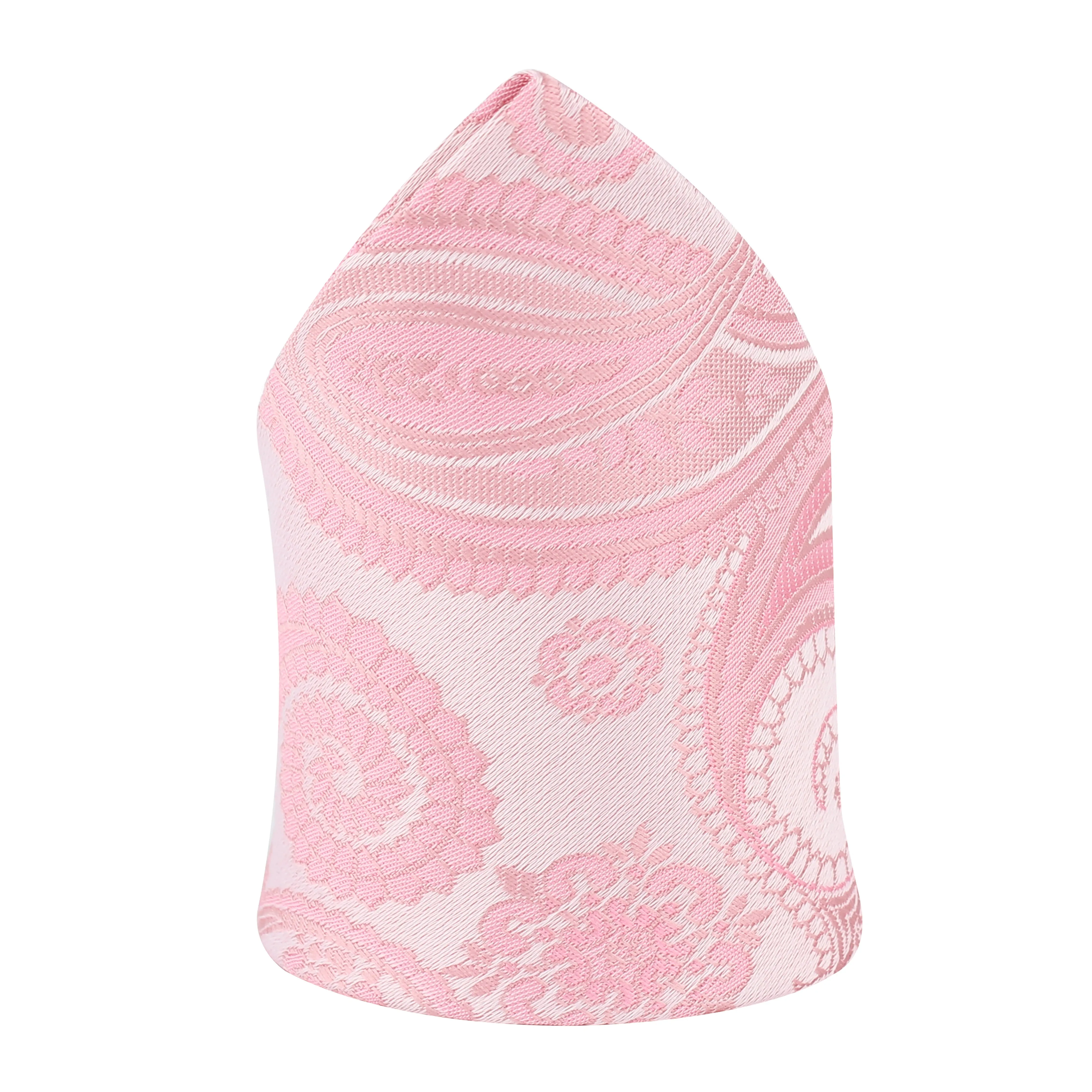 Kovove Pleasing Pink Paisley Pocket Square For Men