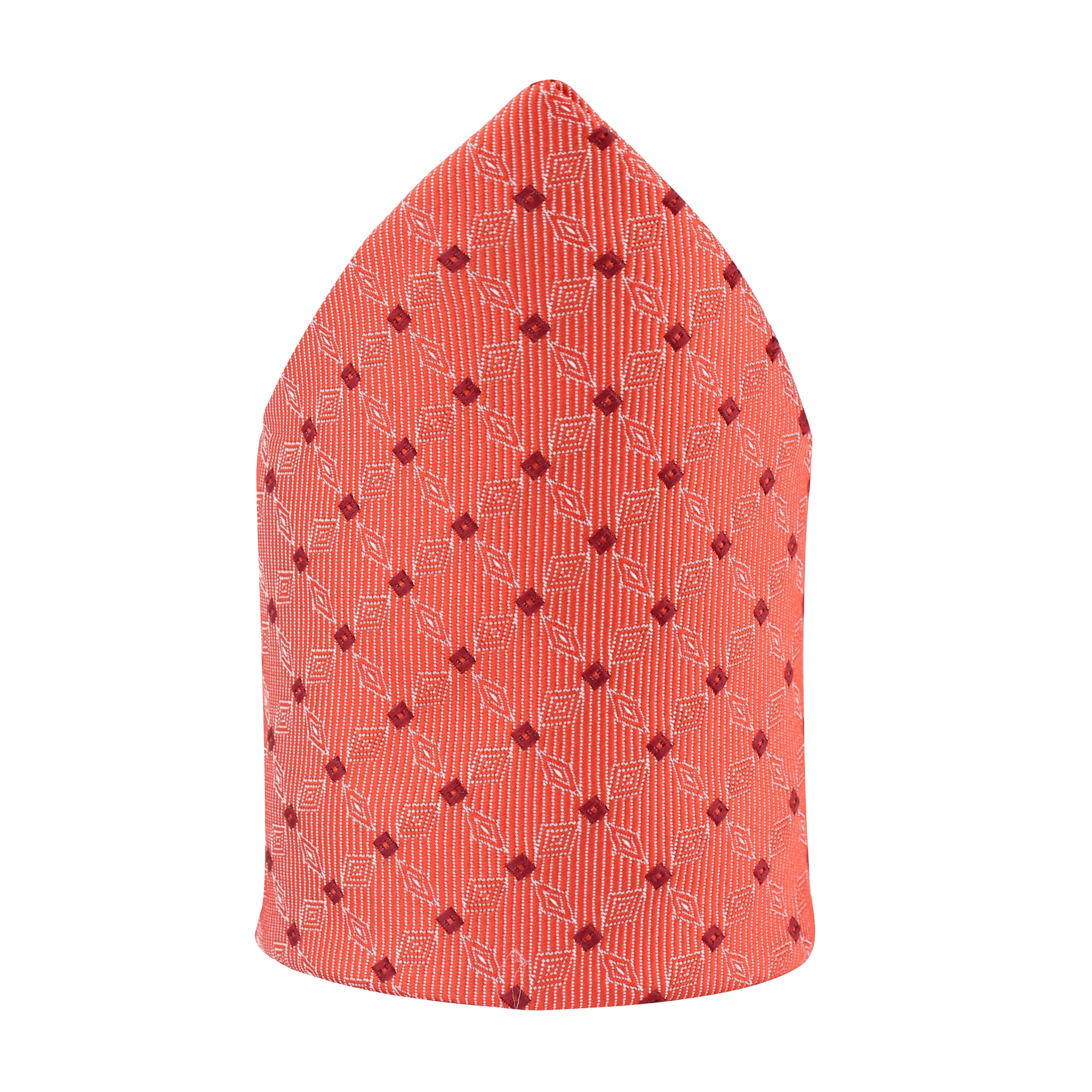 Kovove Pleasing Red Polka Print Pocket Square For Men