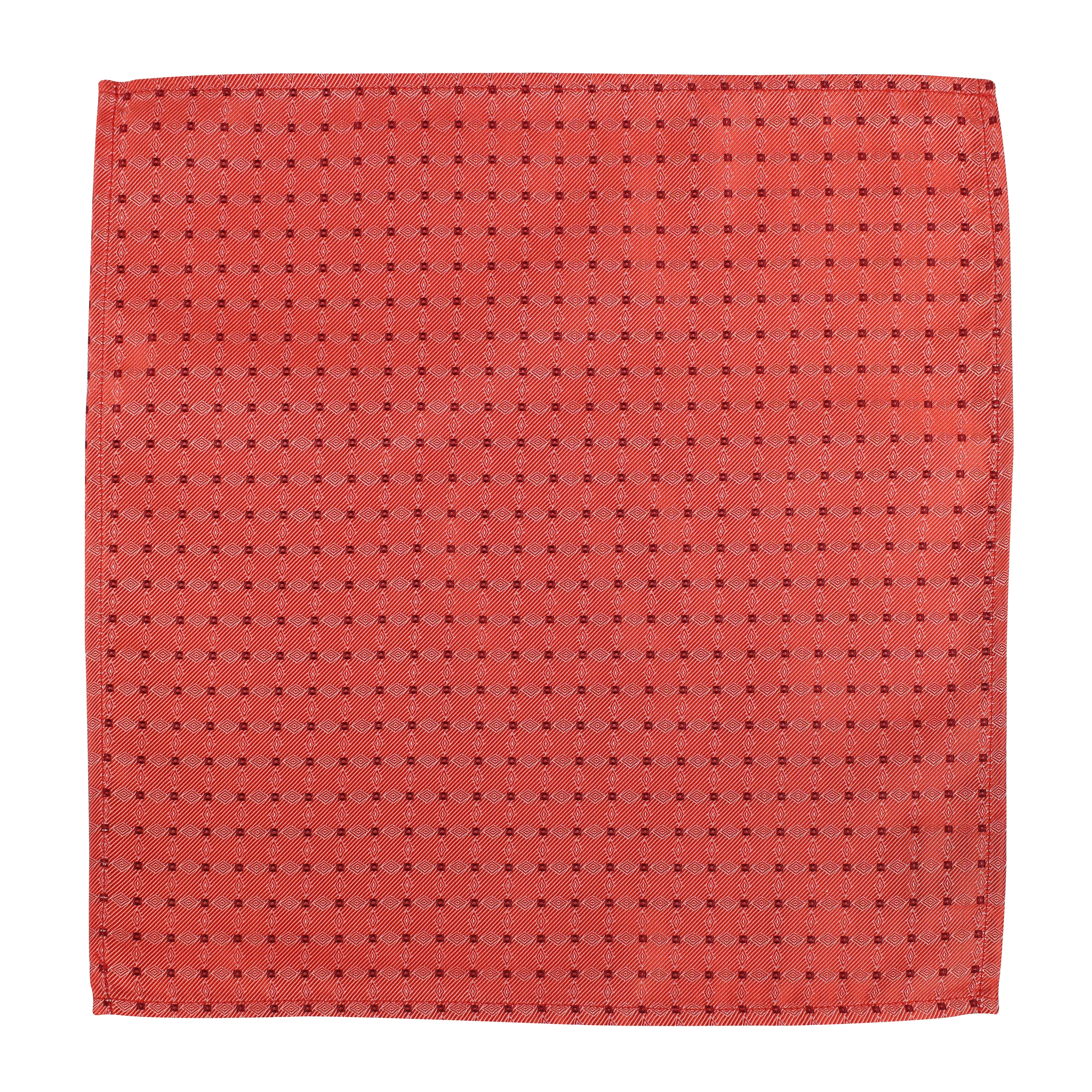 Kovove Pleasing Red Polka Print Pocket Square For Men