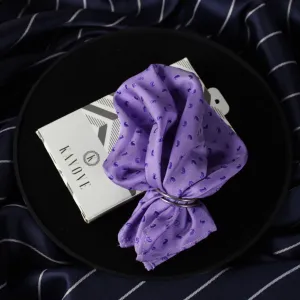 Kovove Purple Abstract Pocket Square For Men