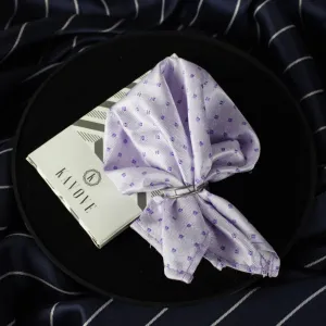 Kovove Purple Polka Dot Pocket Square For Men