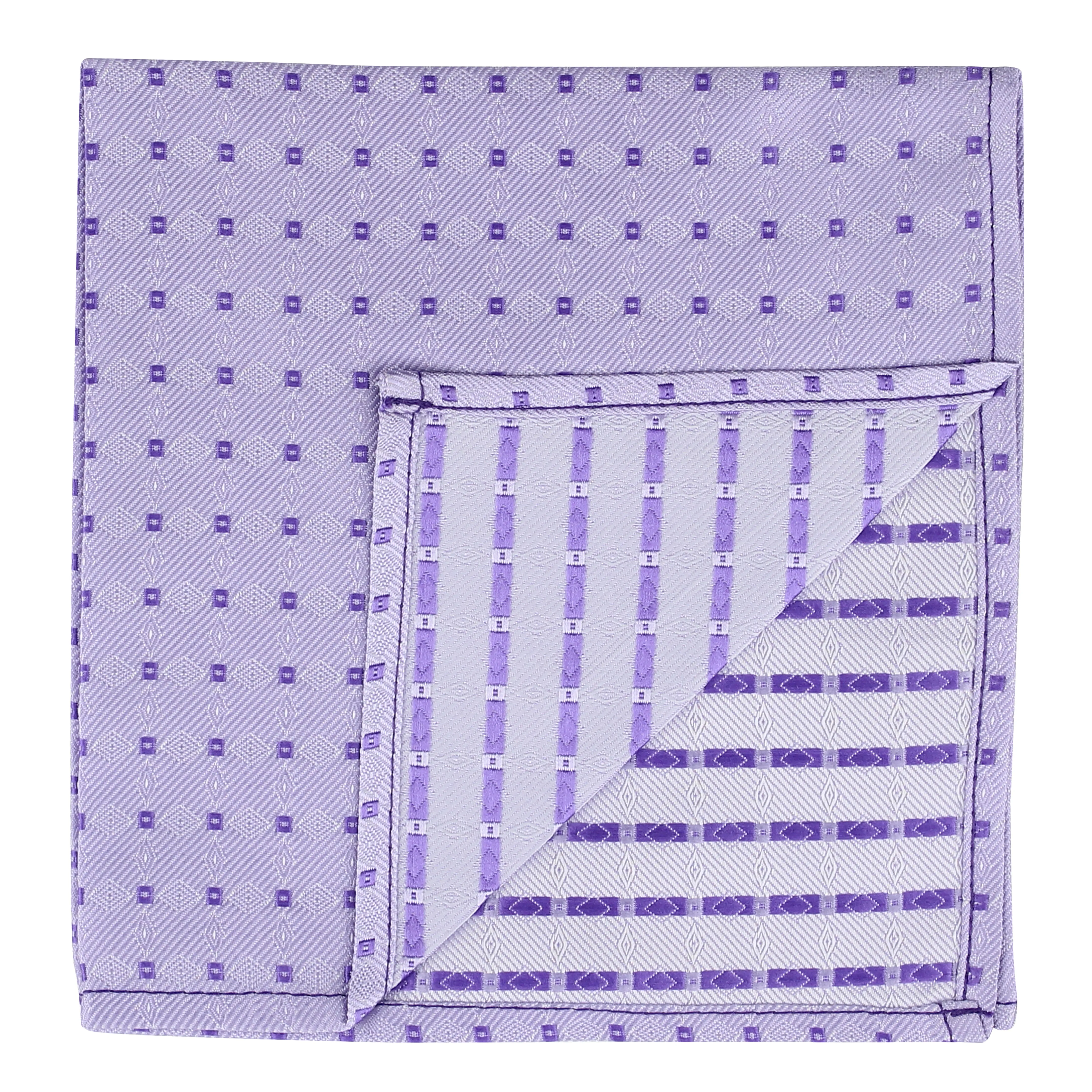 Kovove Purple Polka Dot Pocket Square For Men