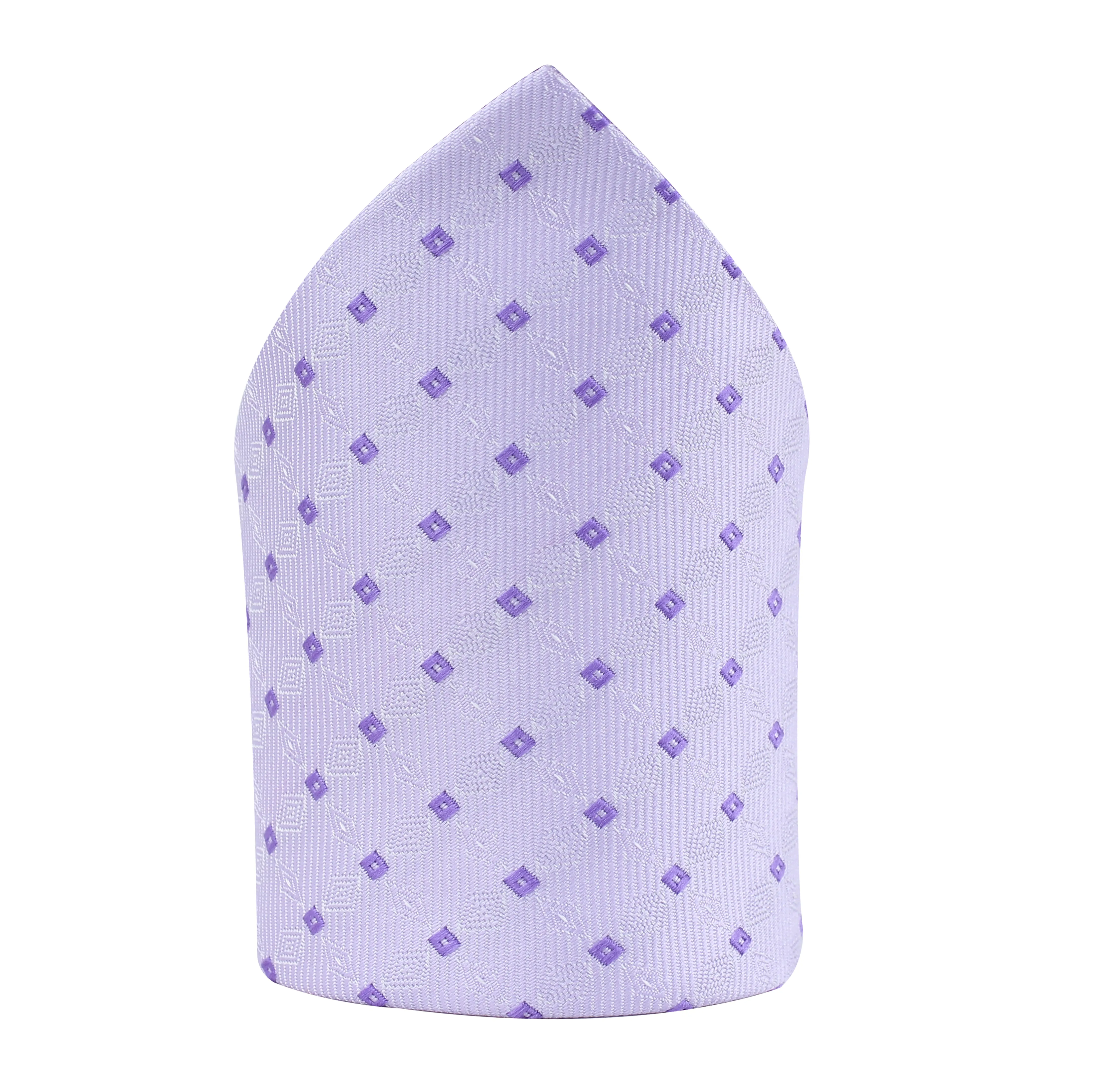 Kovove Purple Polka Dot Pocket Square For Men