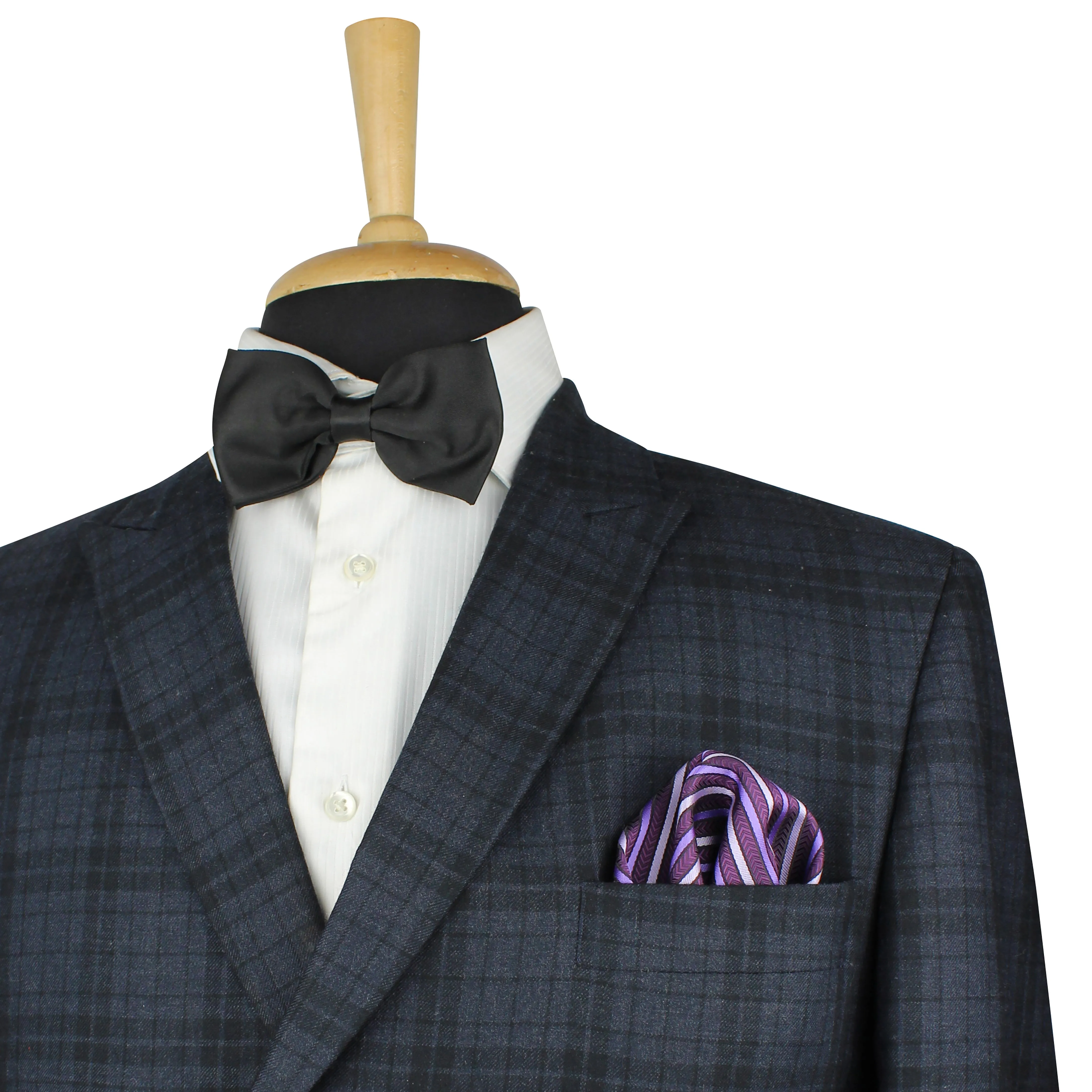 Kovove Purple Striped Pocket Square For Men