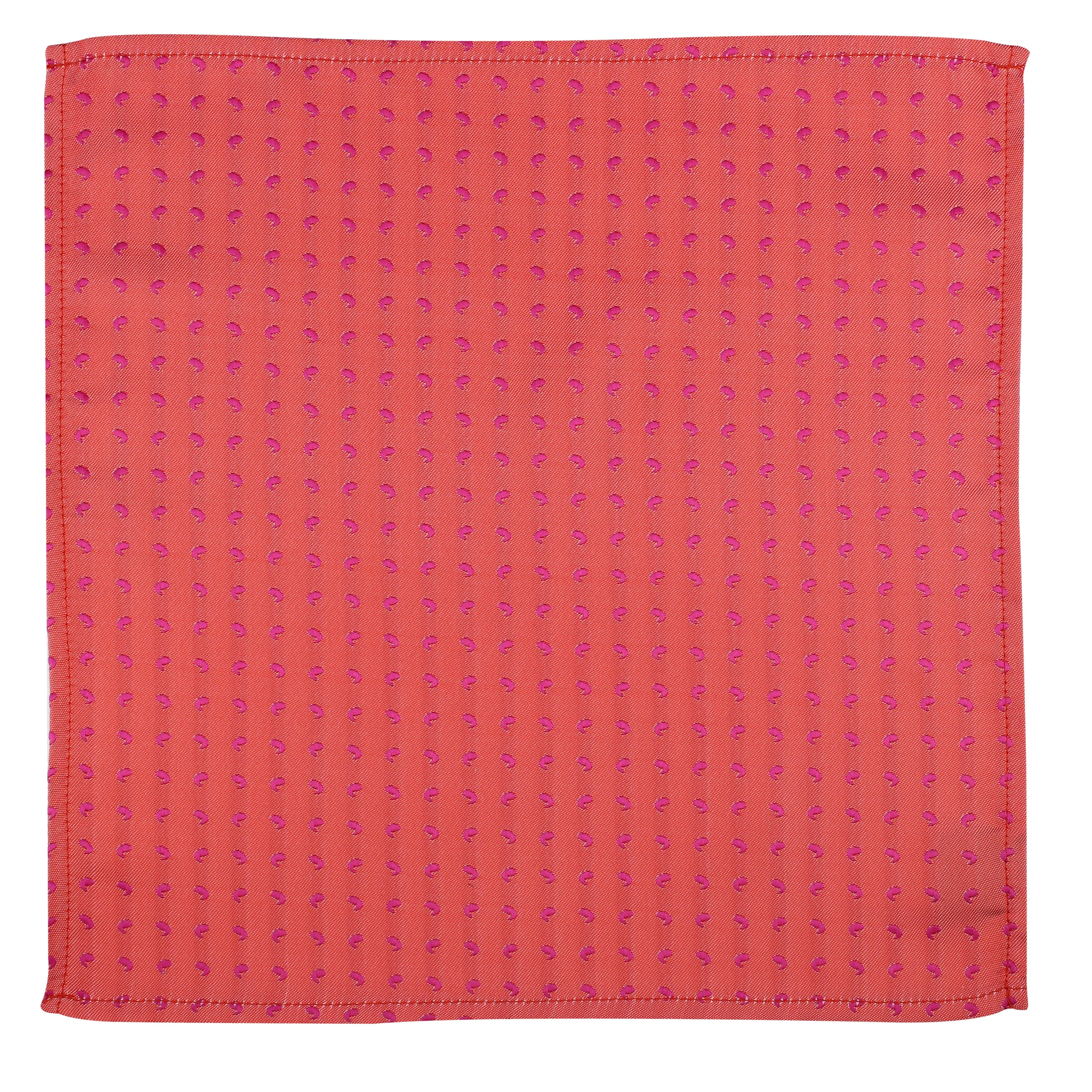 Kovove Red Abstract Pocket Square For Men