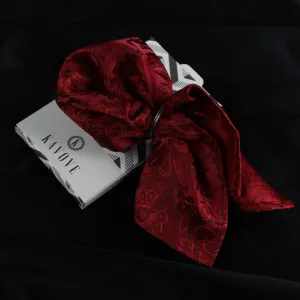 Kovove Red Floral Pocket Square For Men