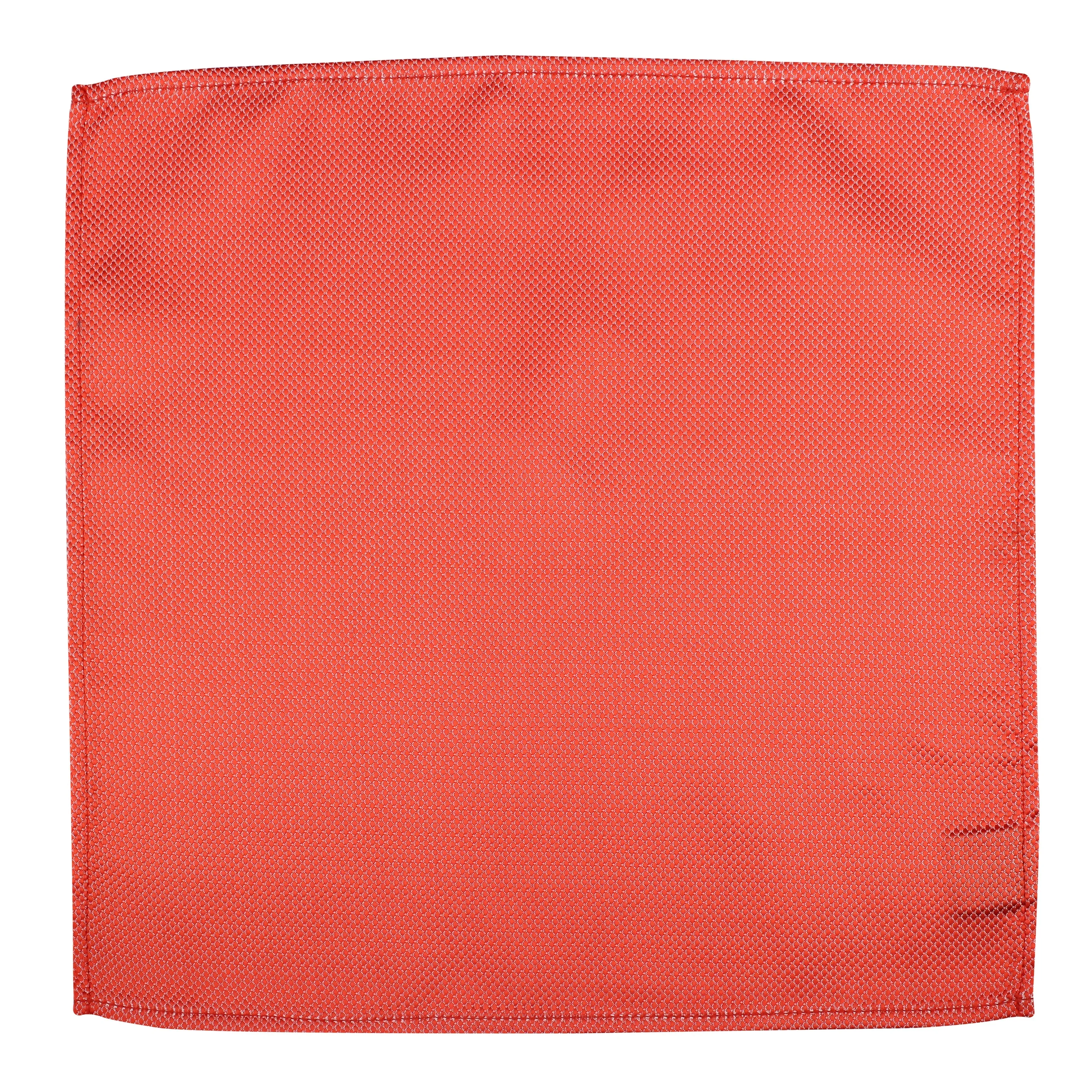 Kovove Red Self Design Pocket Square For Men