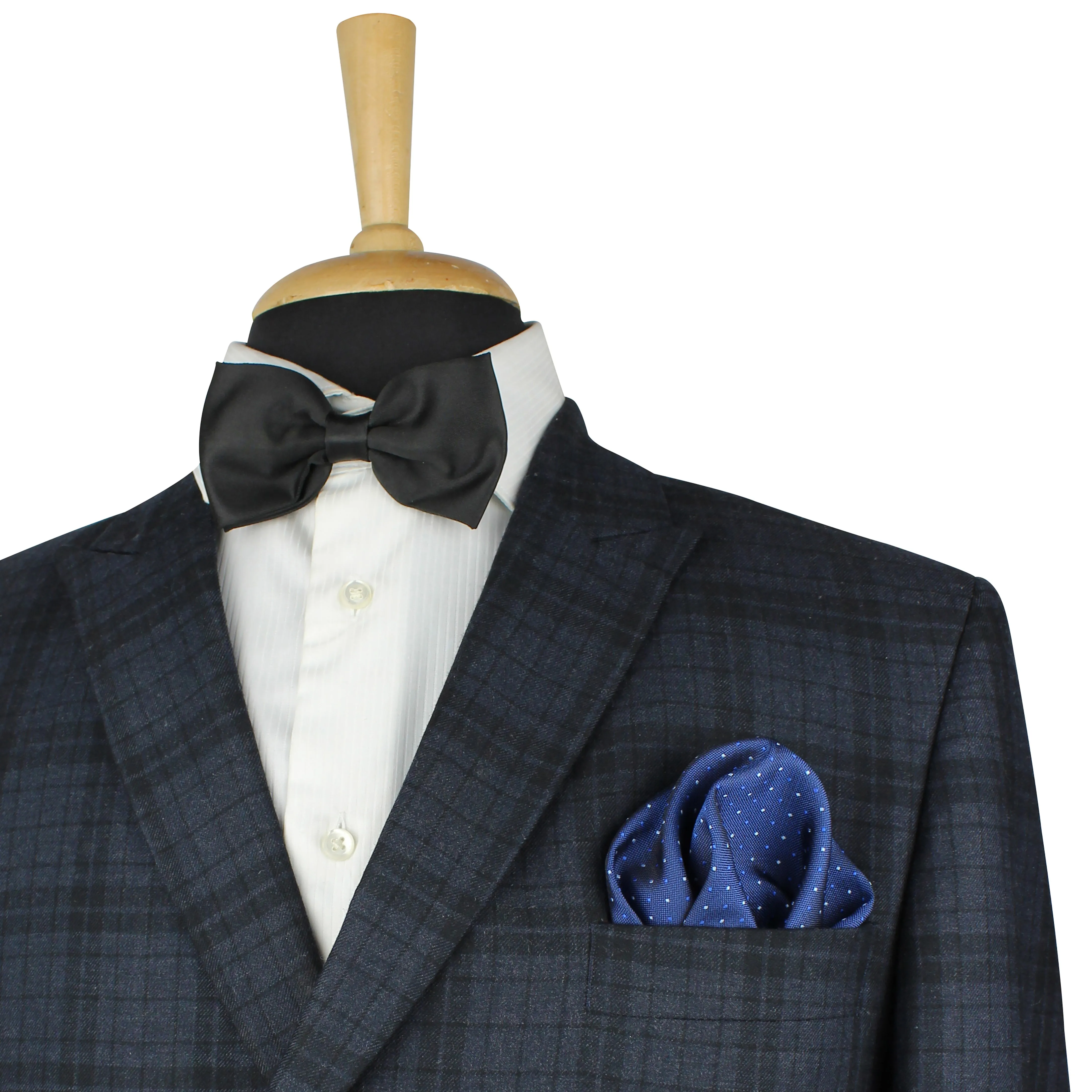 Kovove Refreshing Blue Polka Dot Pocket Square For Men