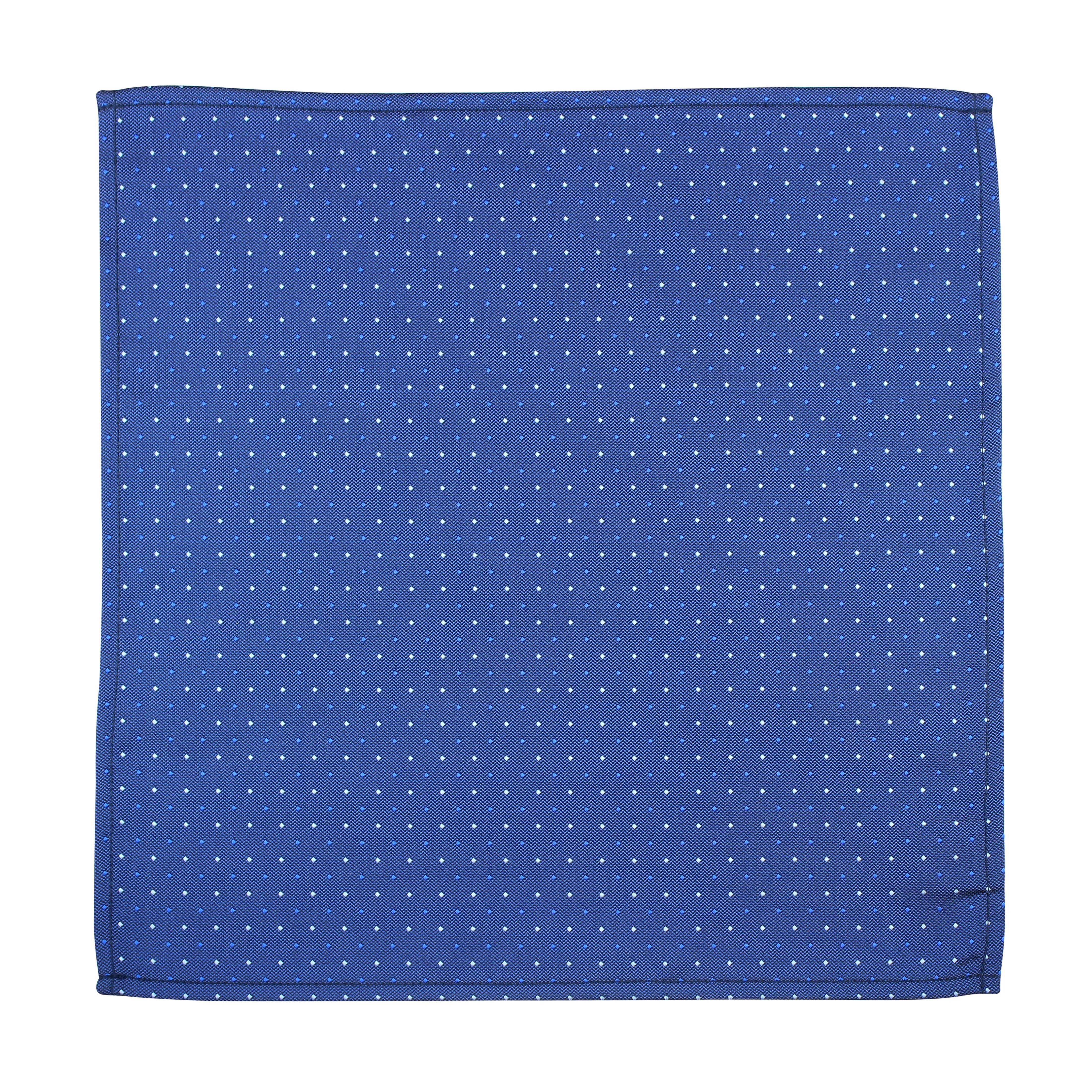 Kovove Refreshing Blue Polka Dot Pocket Square For Men