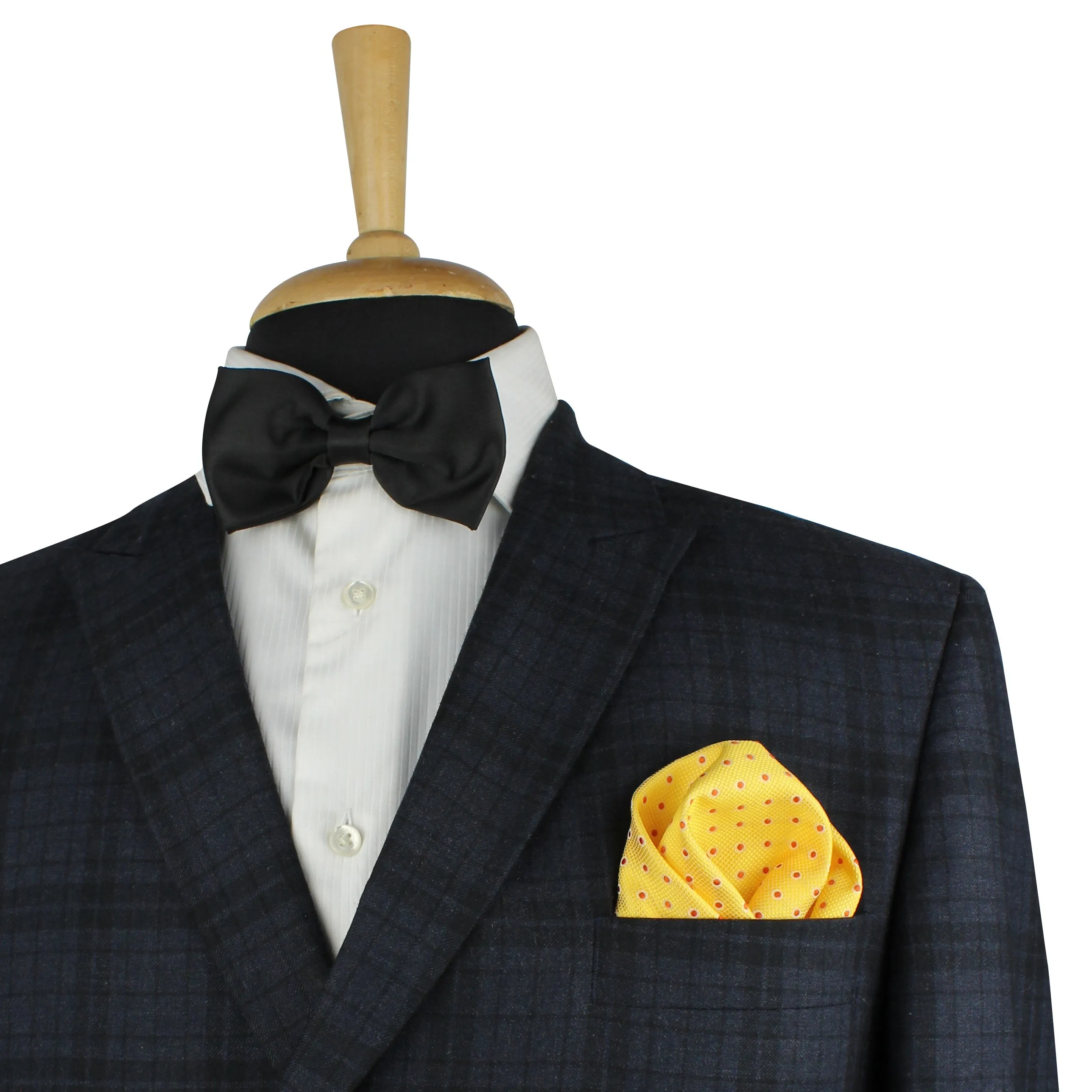 Kovove Refreshing Yellow Polka Dot Pocket Square For Men