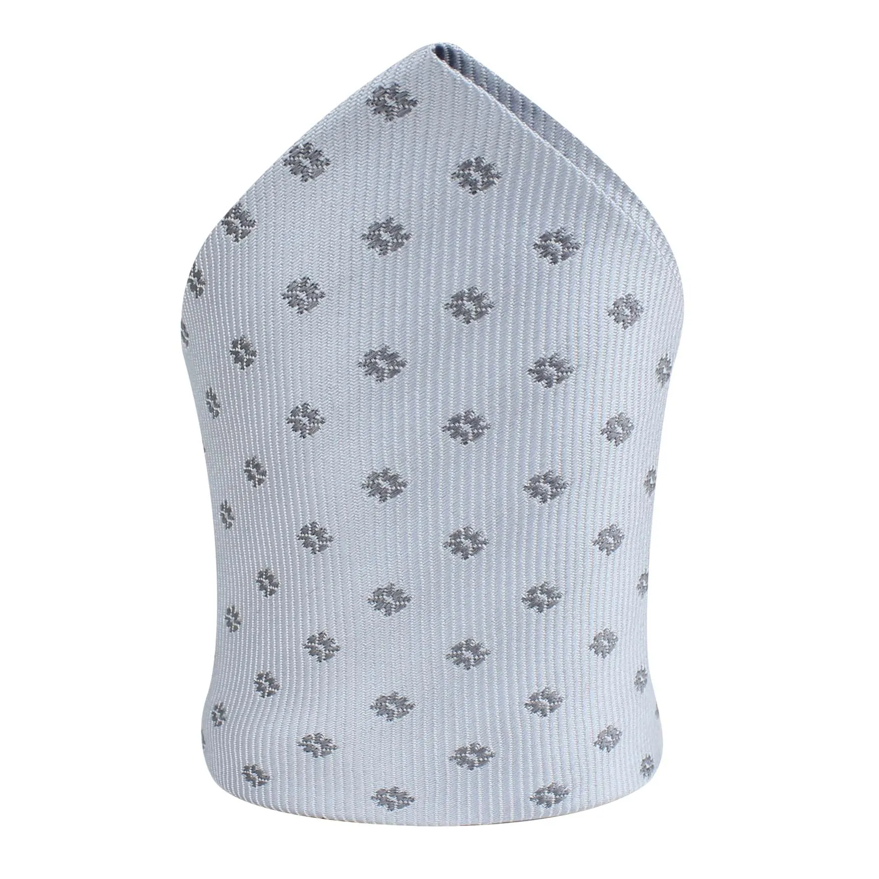 Kovove The Abstract Polka Fusion Grey Pocket Square For Men