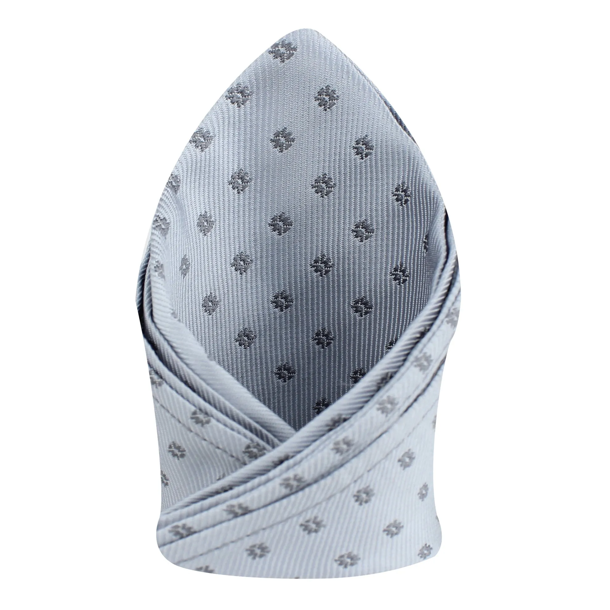 Kovove The Abstract Polka Fusion Grey Pocket Square For Men