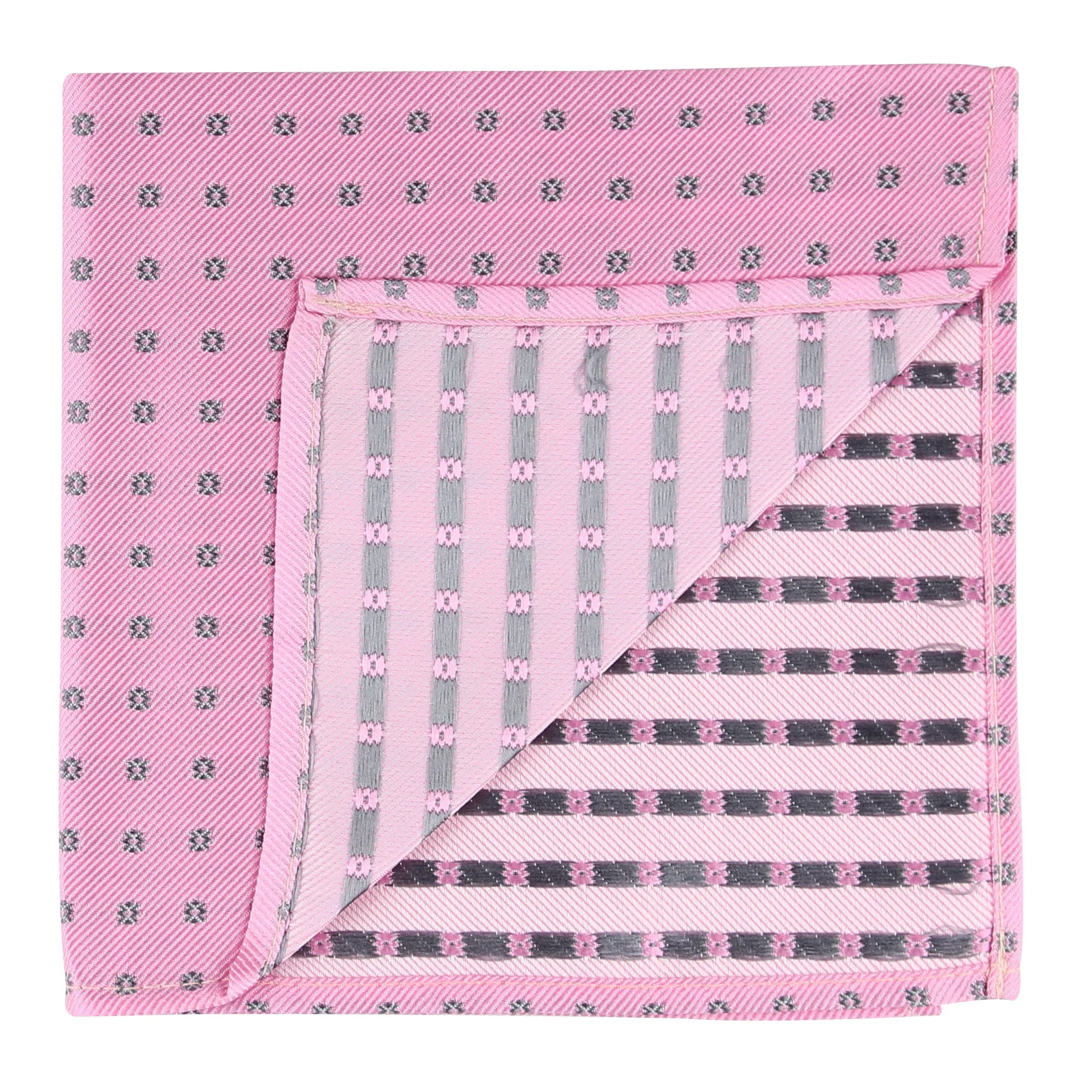 Kovove The Abstract Polka Fusion Pink Pocket Square For Men