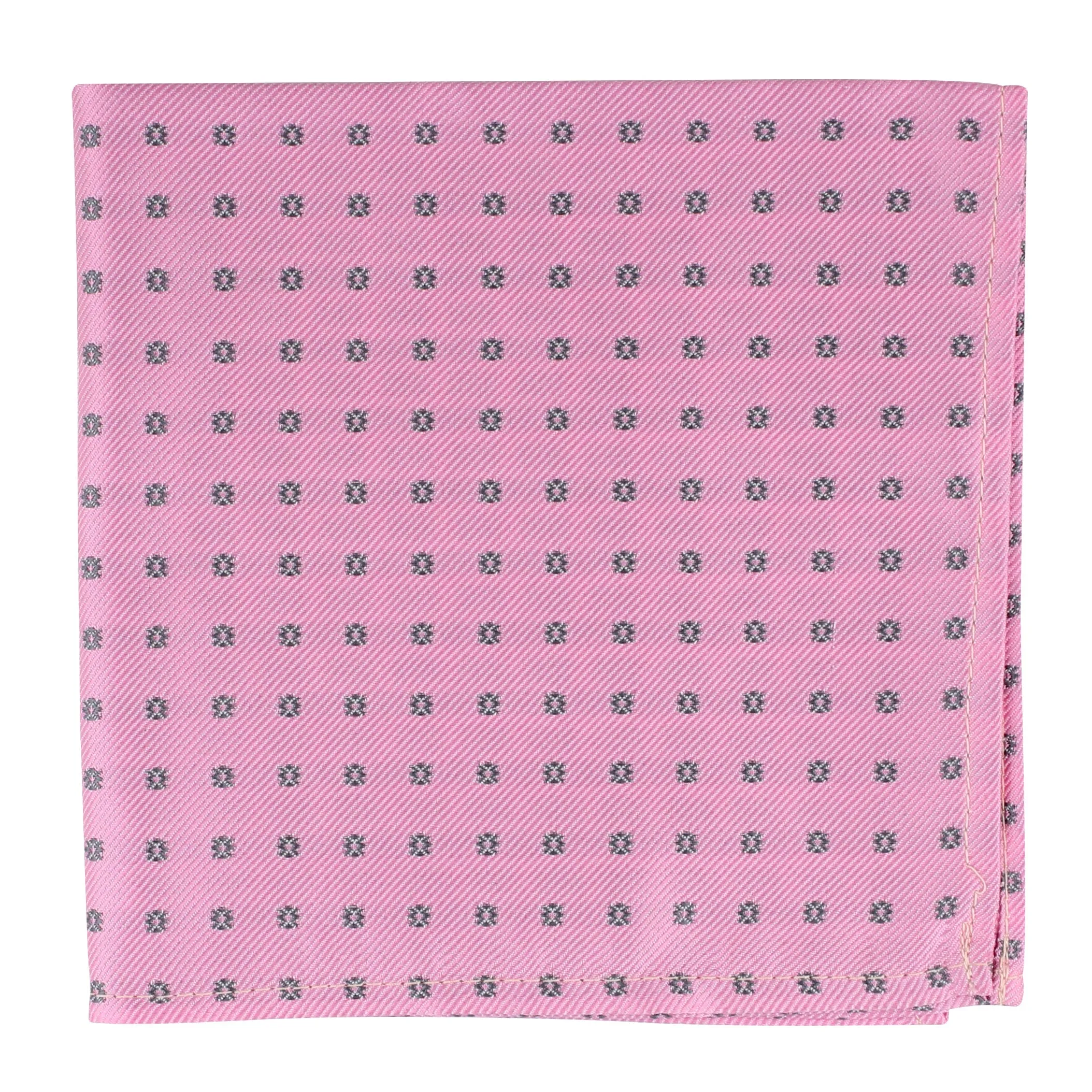 Kovove The Abstract Polka Fusion Pink Pocket Square For Men