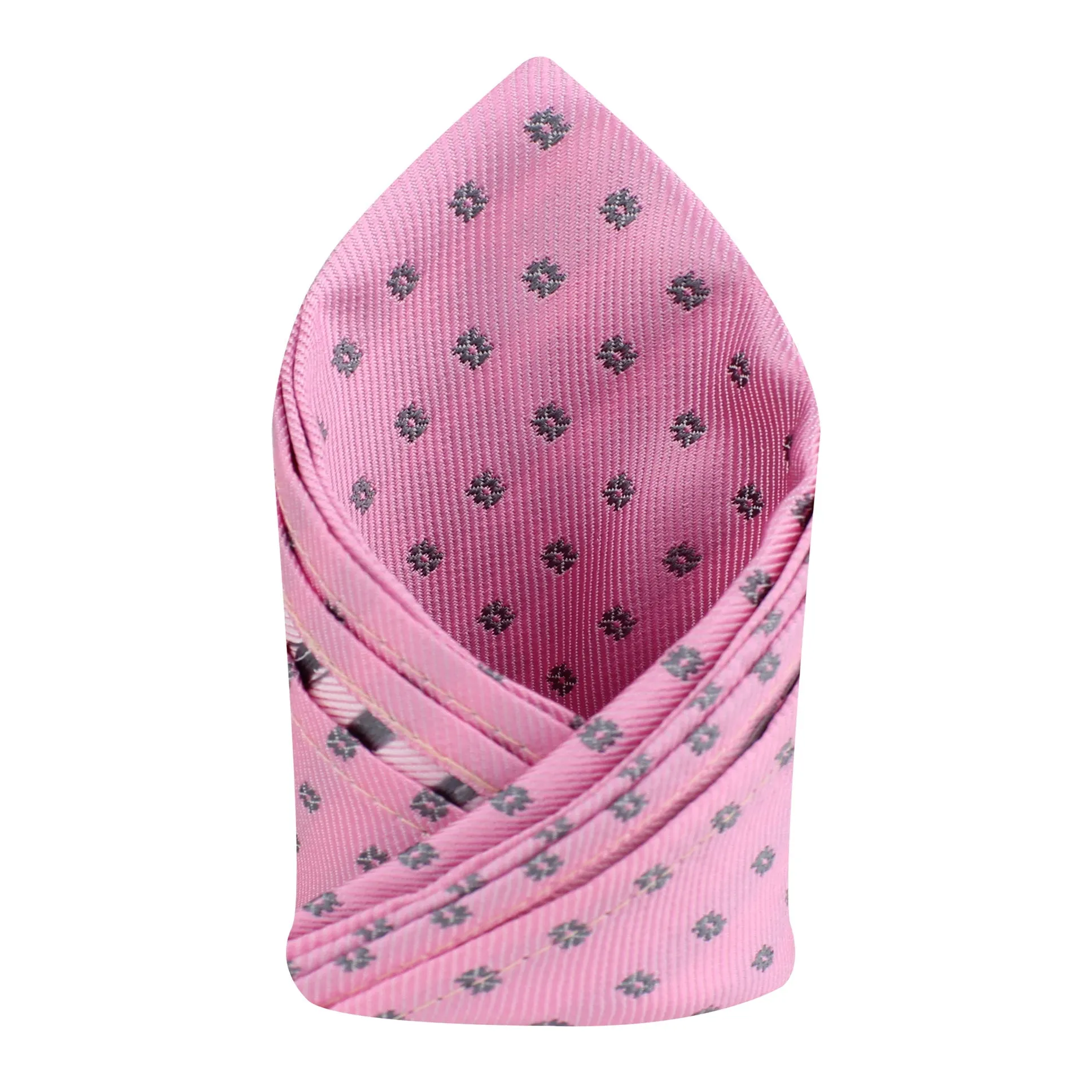 Kovove The Abstract Polka Fusion Pink Pocket Square For Men