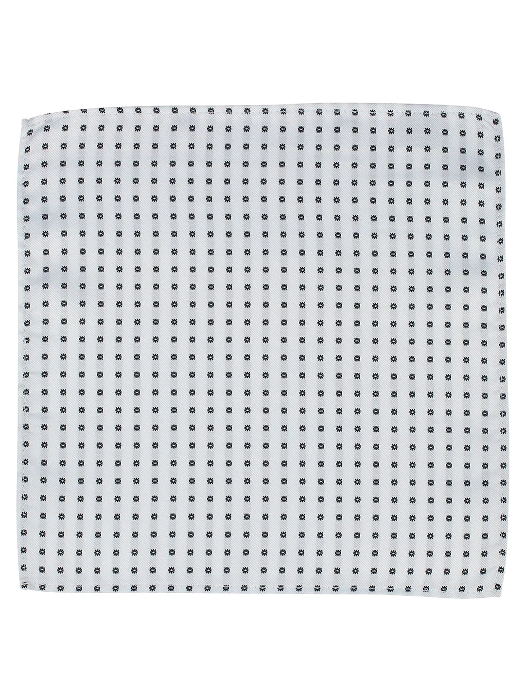 Kovove The Abstract Polka Fusion White Pocket Square For Men