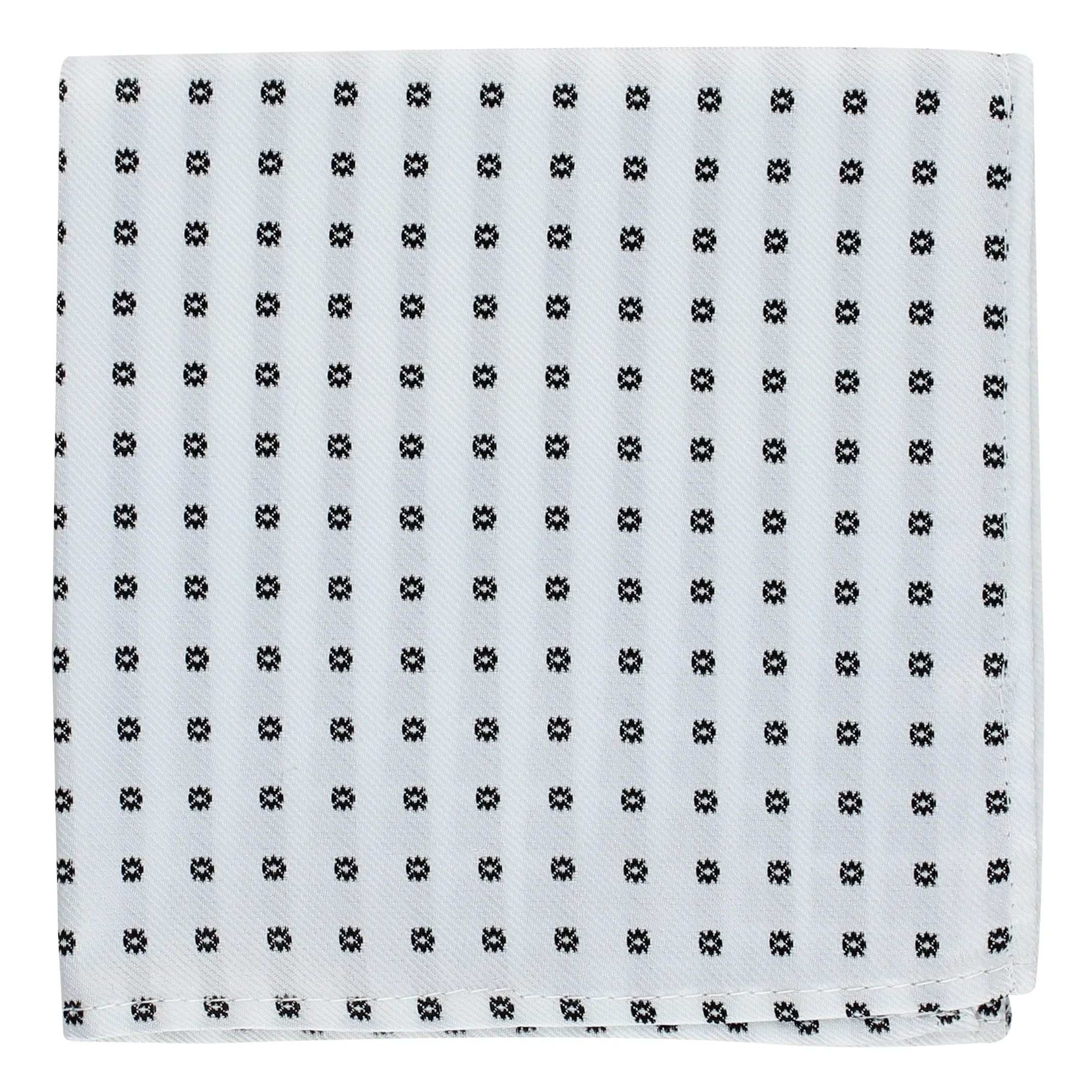 Kovove The Abstract Polka Fusion White Pocket Square For Men