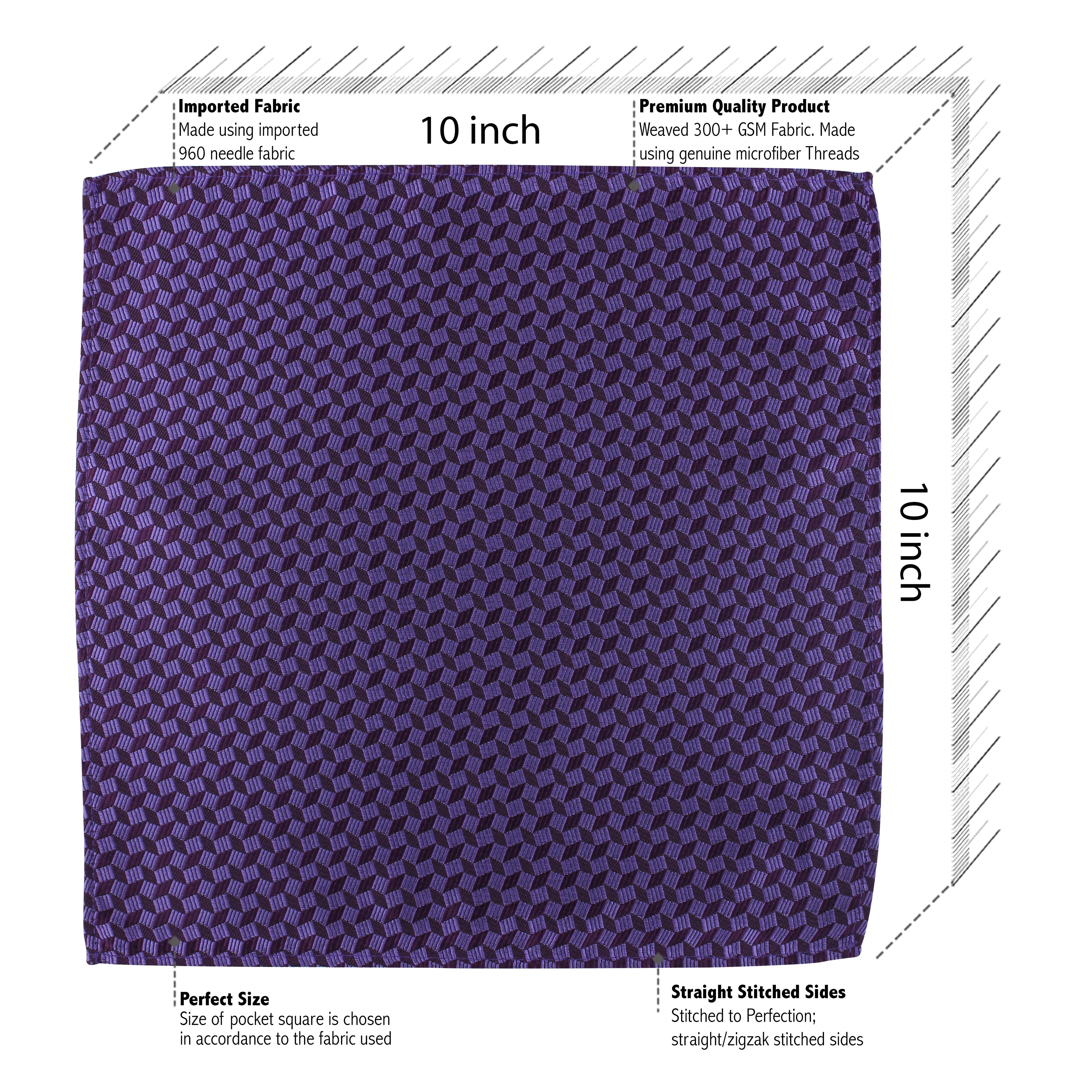 Kovove The Abstractzoid Purple Pocket Square