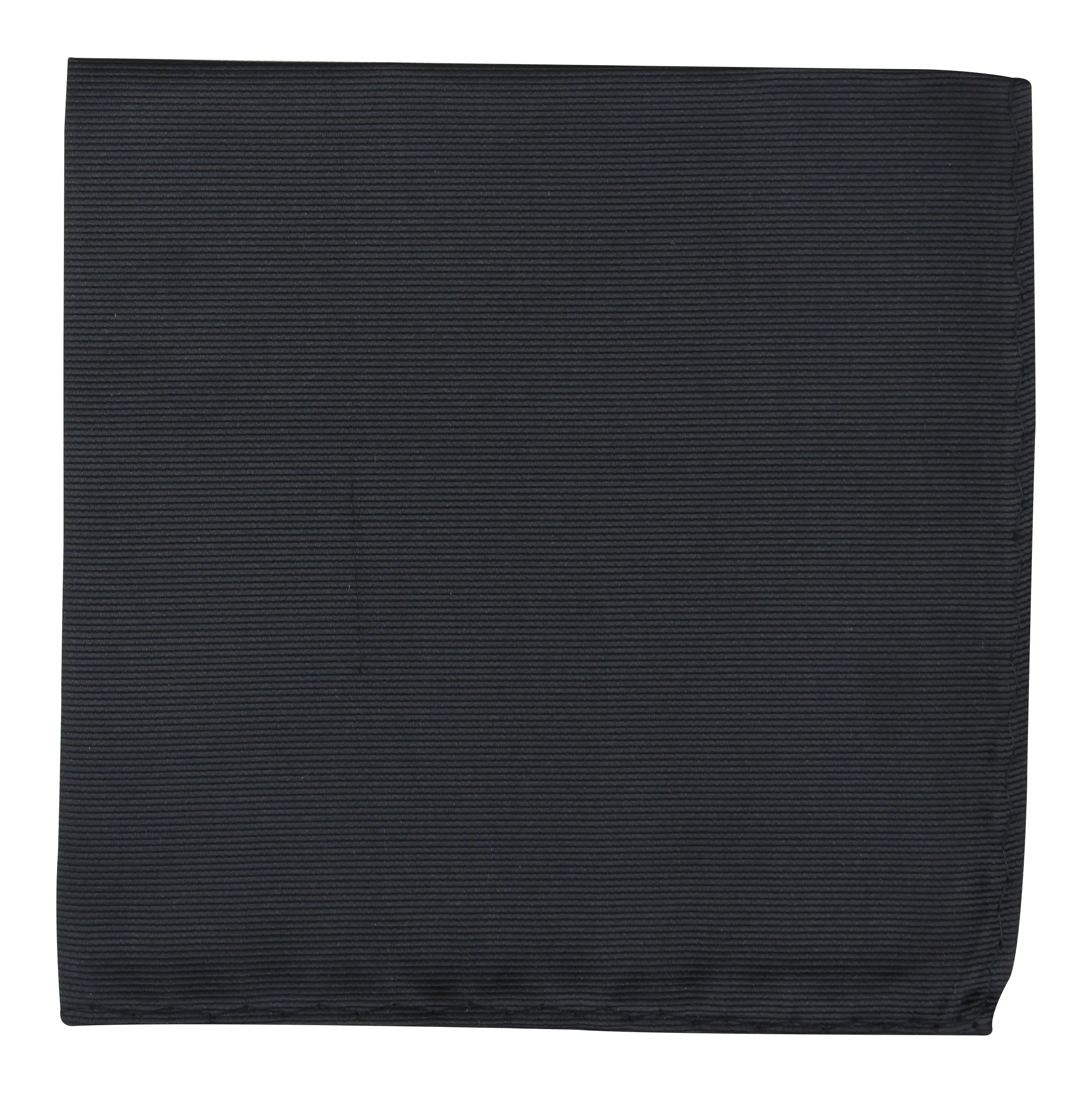 Kovove The Appealing Self Striped Black Pocket Square For Men