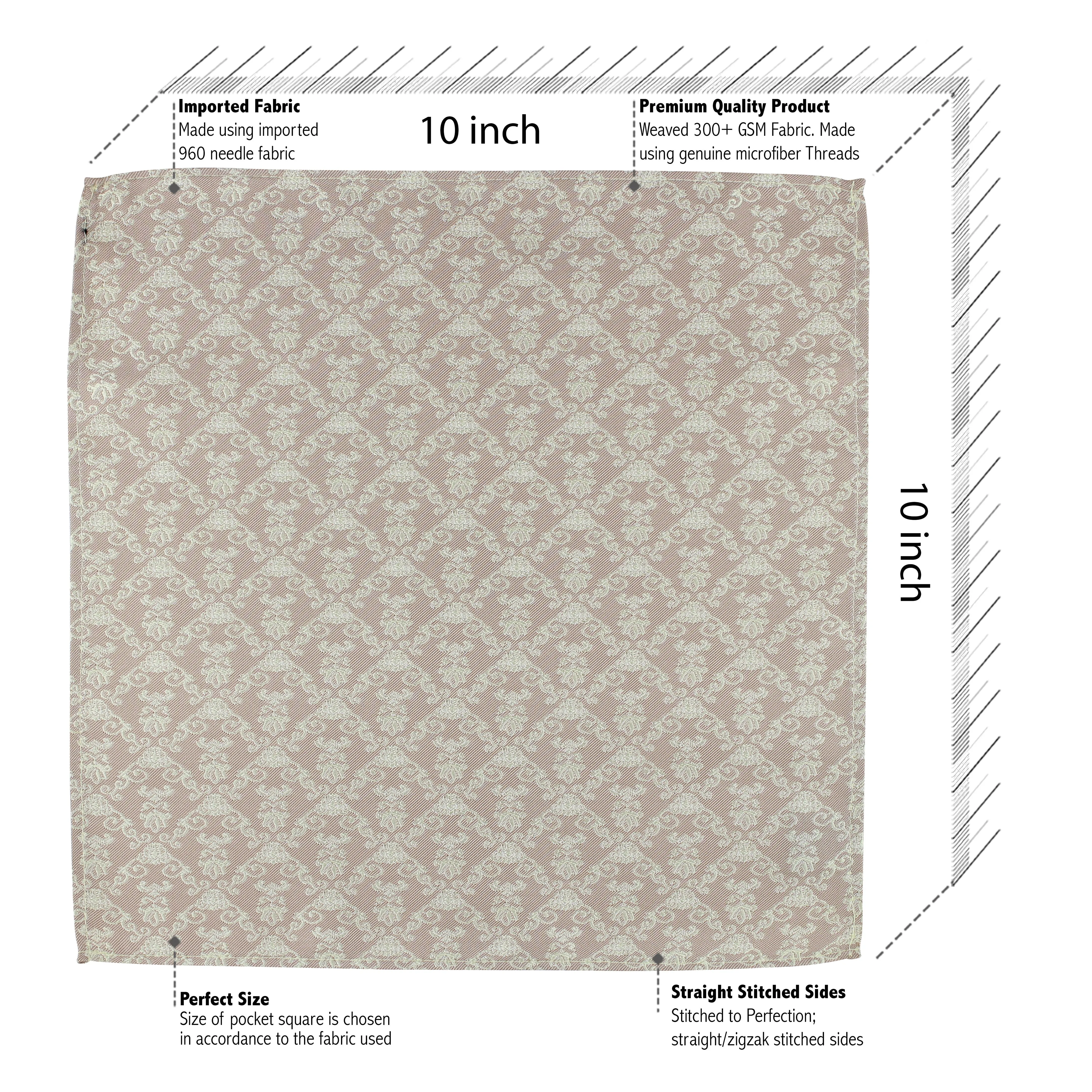 Kovove The Artistic Abstract Beige Pocket Square For Men