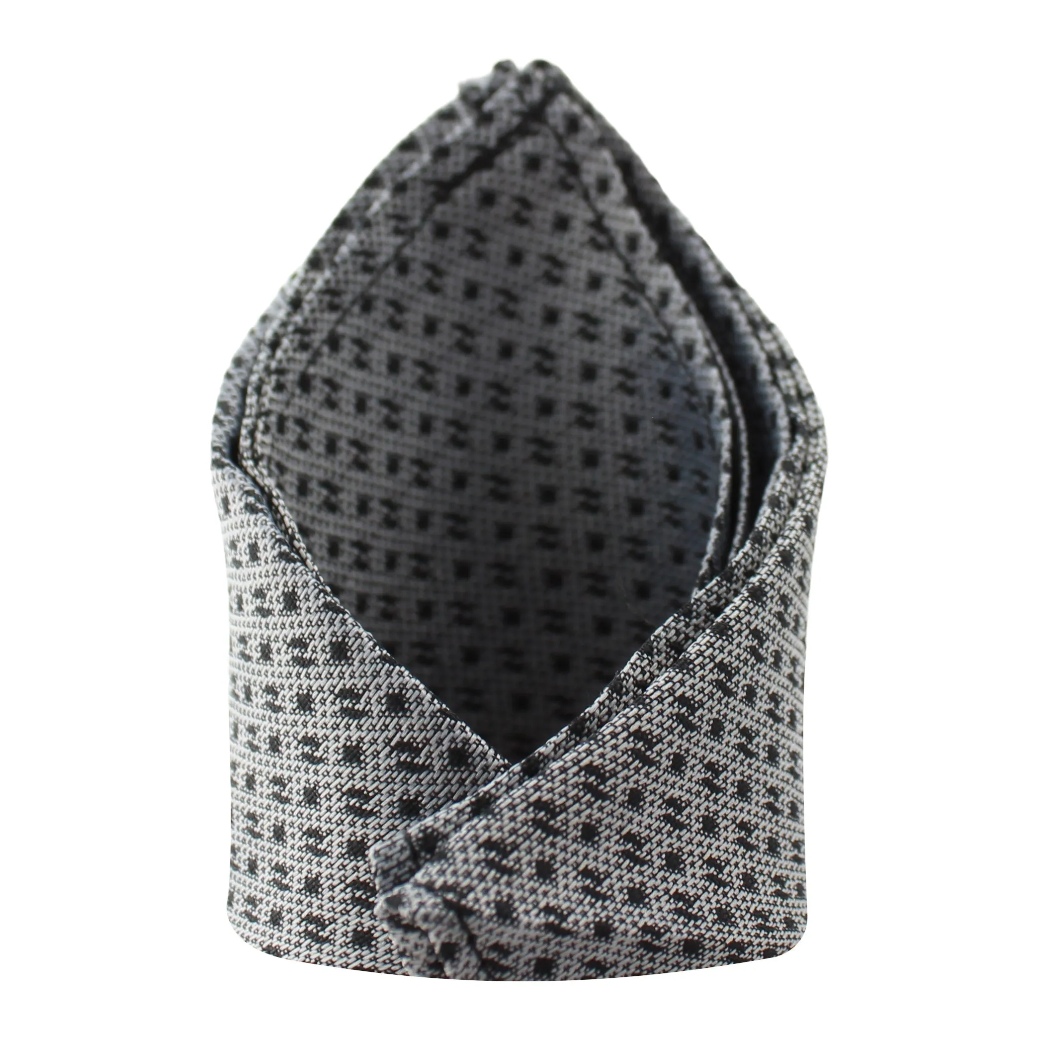 Kovove The Artistry Abstract Grey Pocket Square