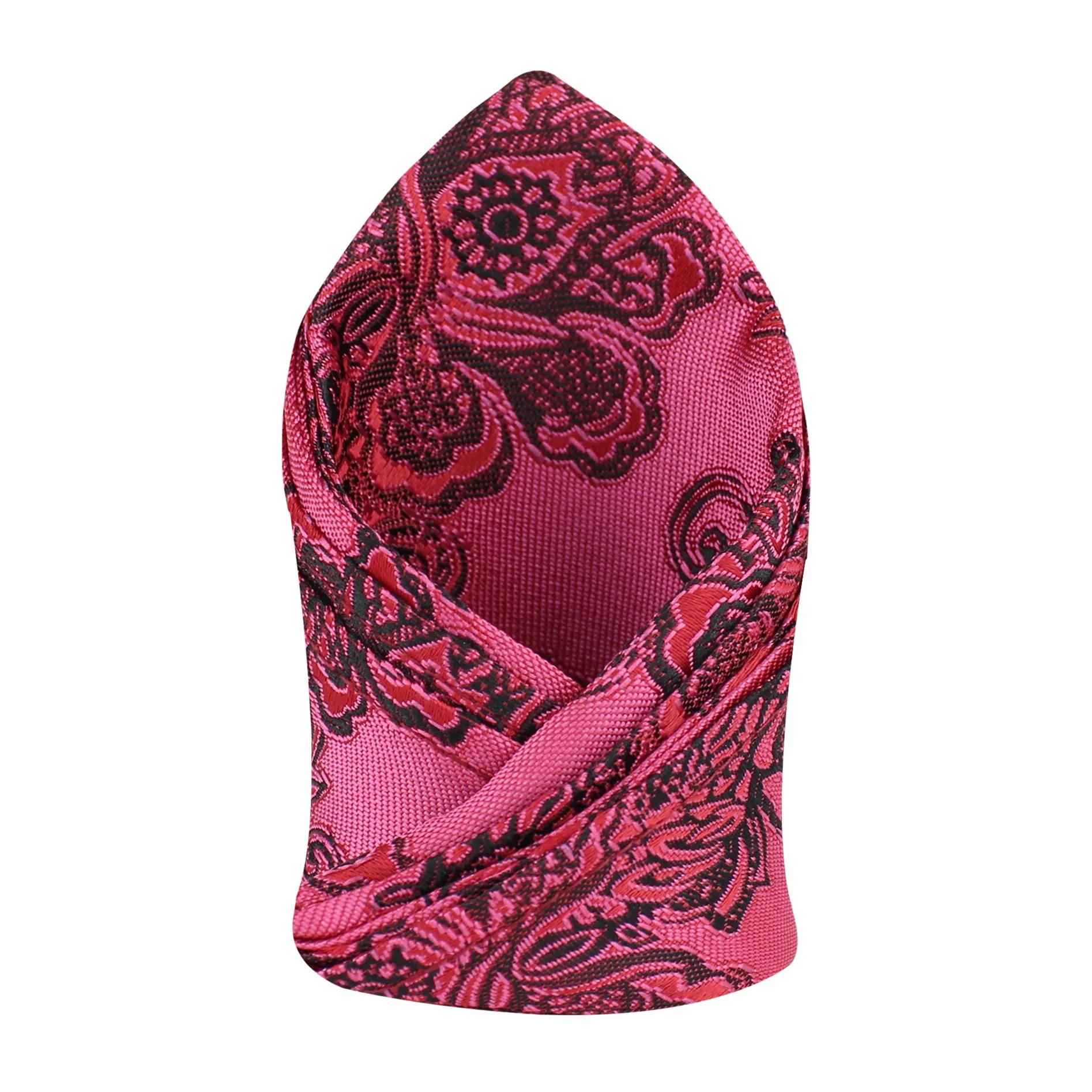 Kovove The Blooming Floral Maroon Pocket Square For Men