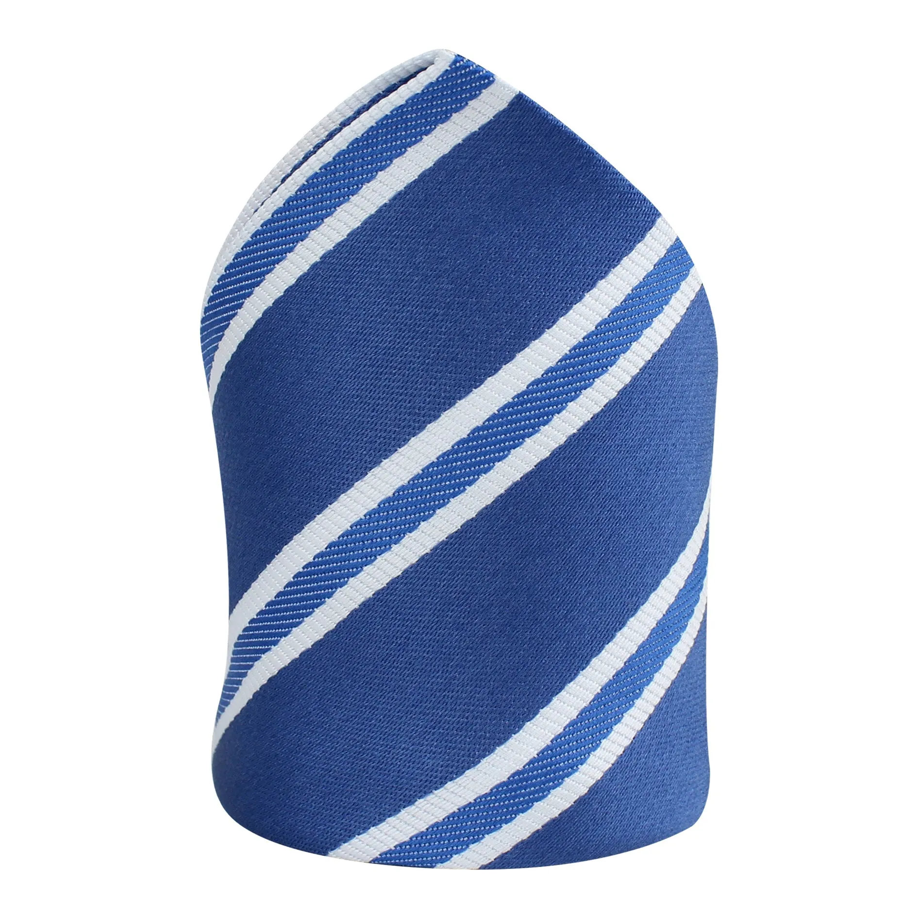 Kovove The Blue Ocean Striped Blue Pocket Square For Men