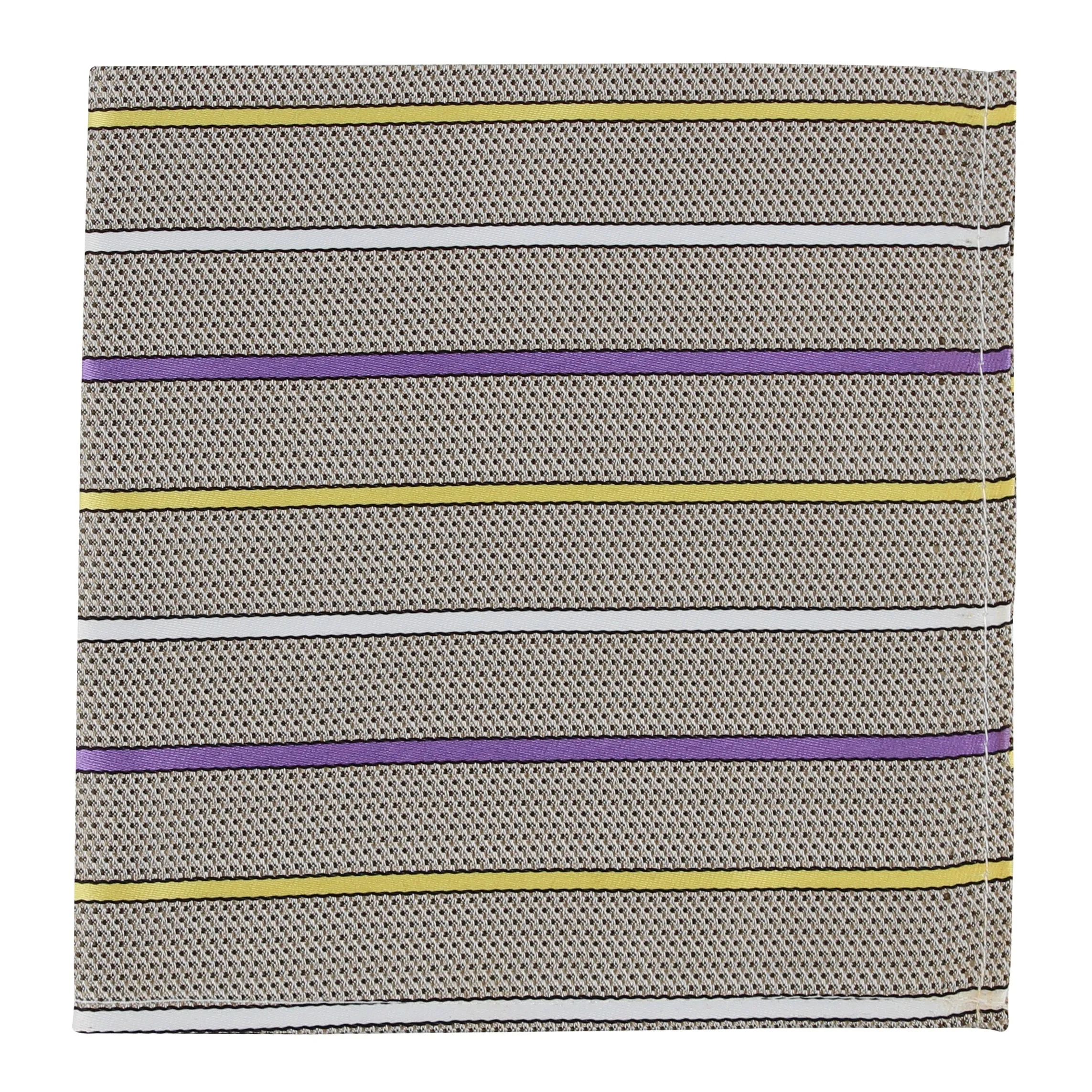 Kovove The Delightful Striped Grey Pocket Square For Men