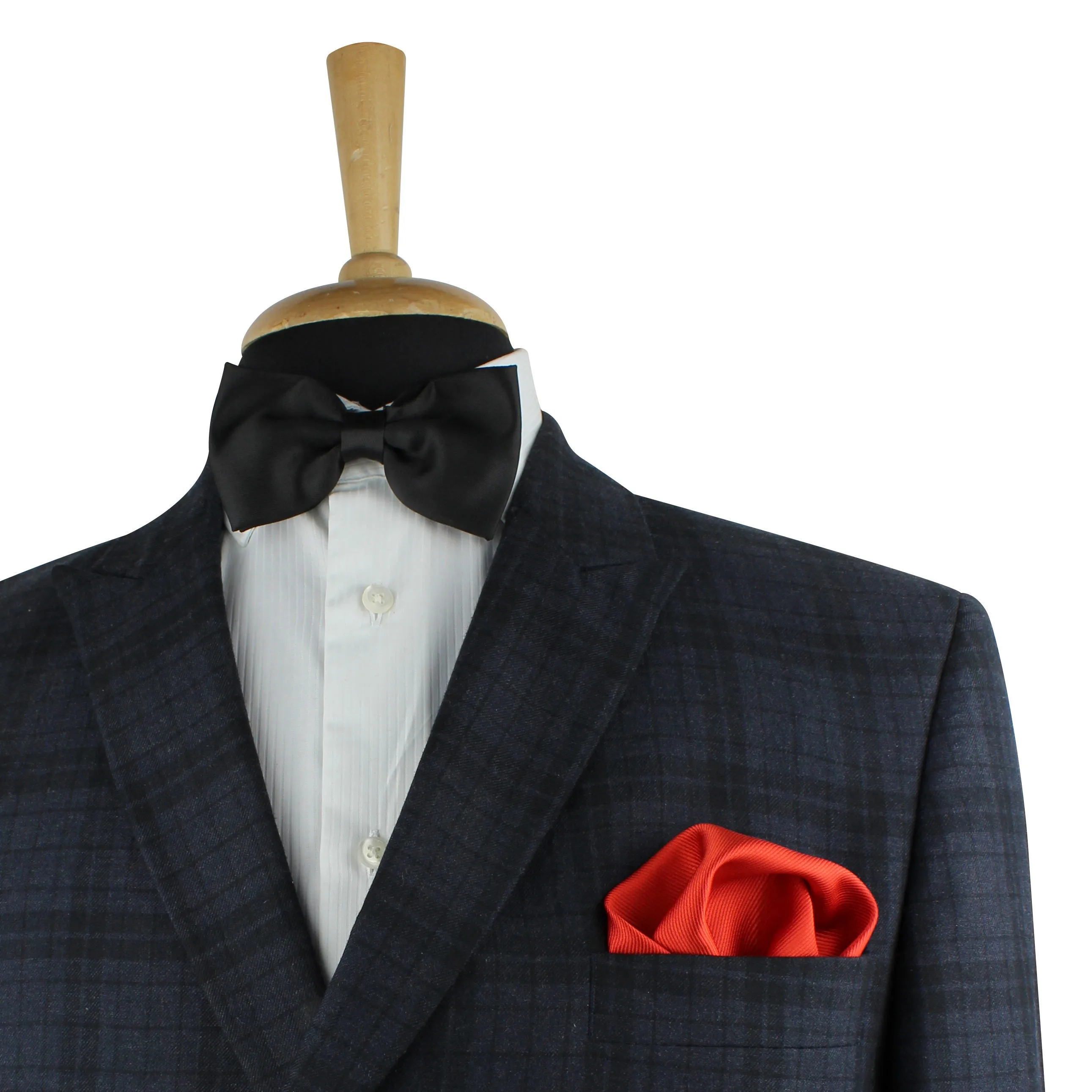 Kovove The Elegant Self Striped Red Pocket Square For Men