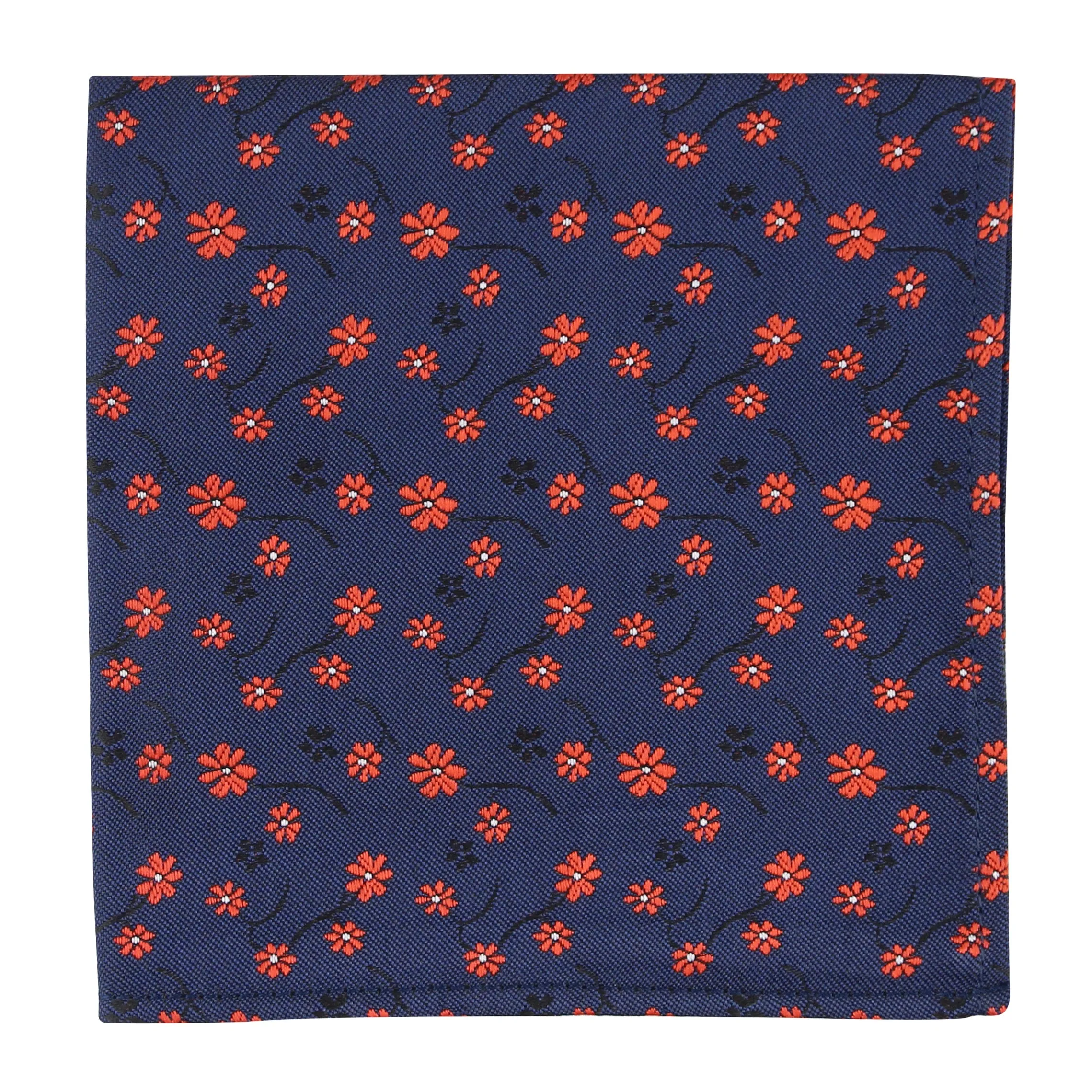 Kovove The Enchanting Floral Blue Pocket Square For Men