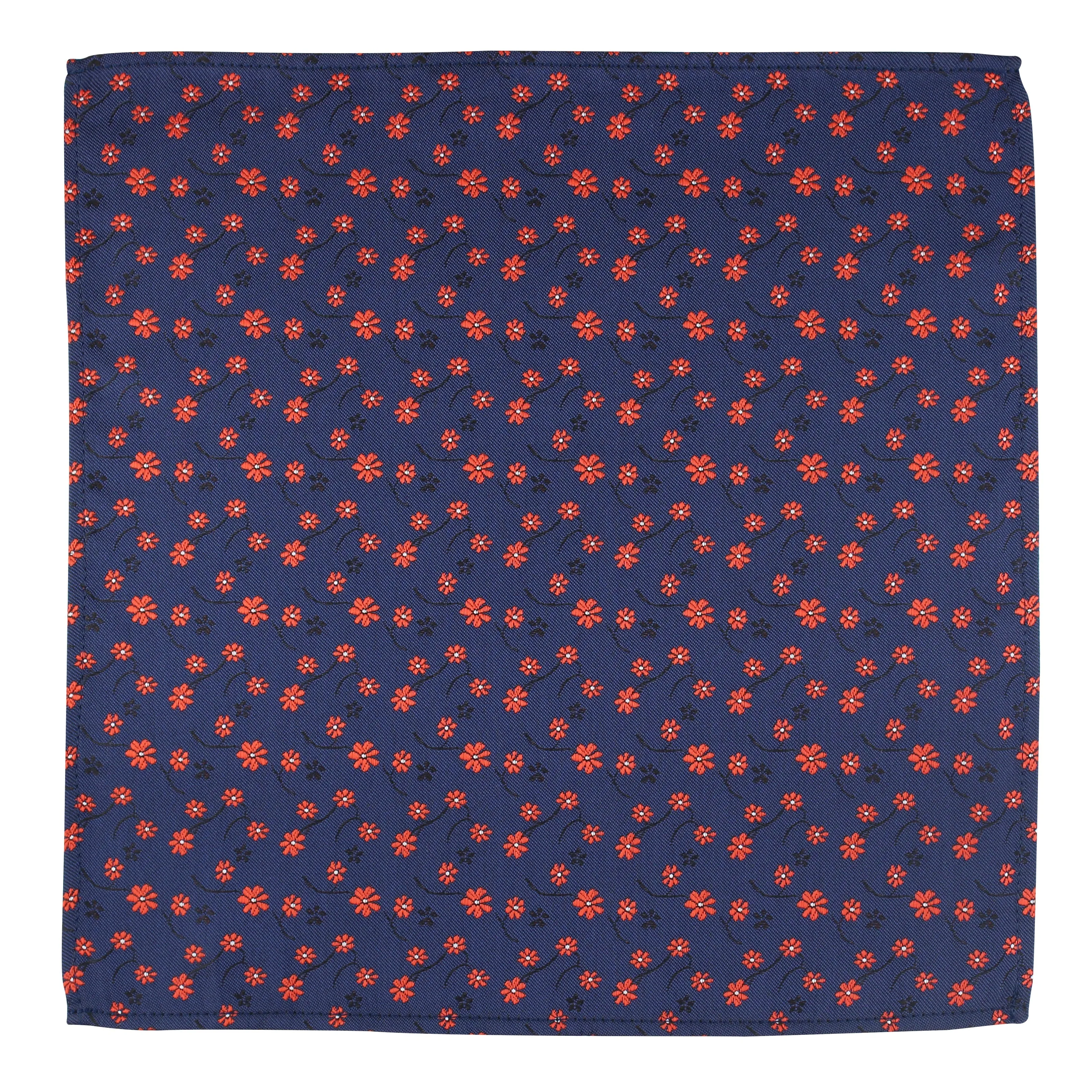 Kovove The Enchanting Floral Blue Pocket Square For Men