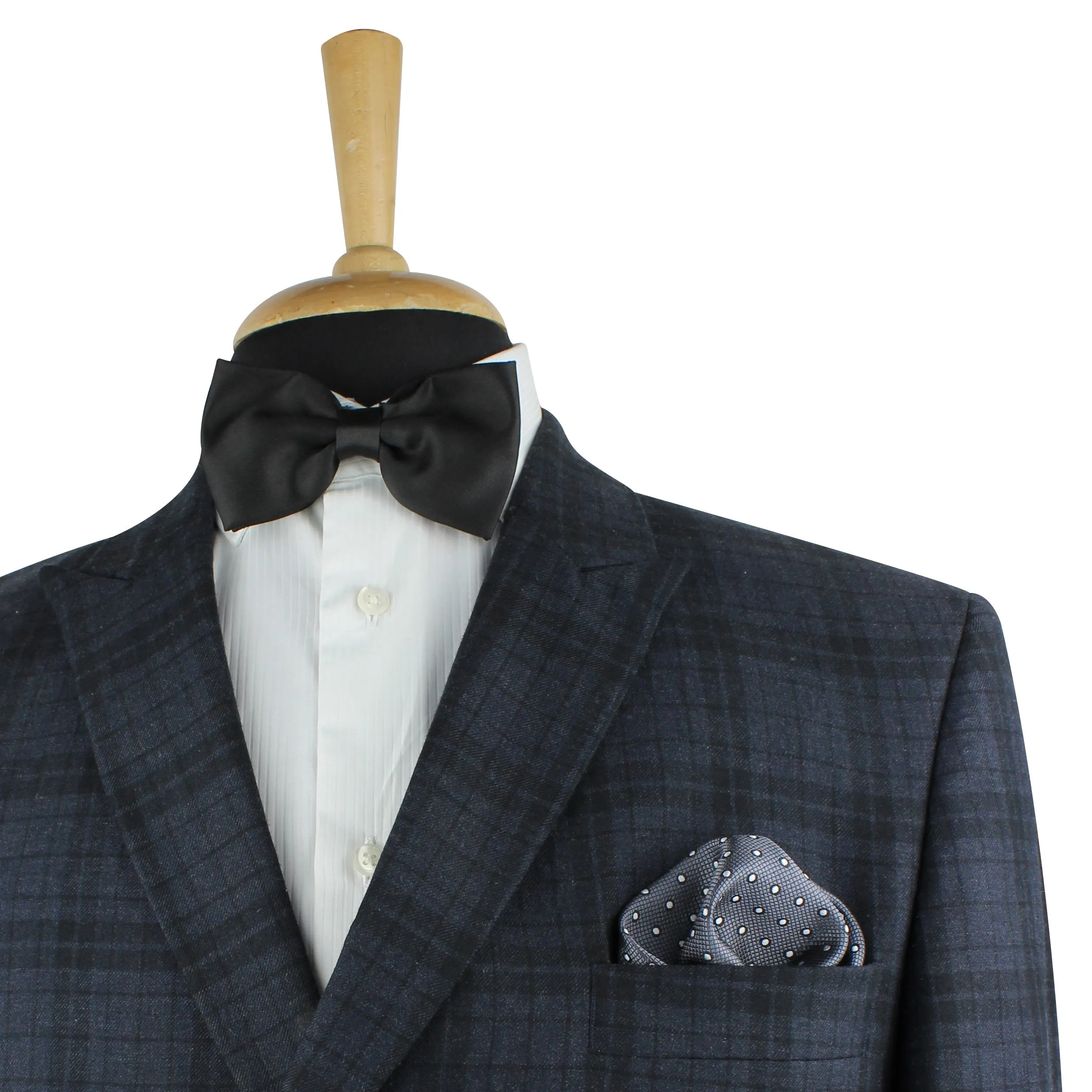 Kovove The Enchanting Polka Dot Dark Grey Pocket Square For Men