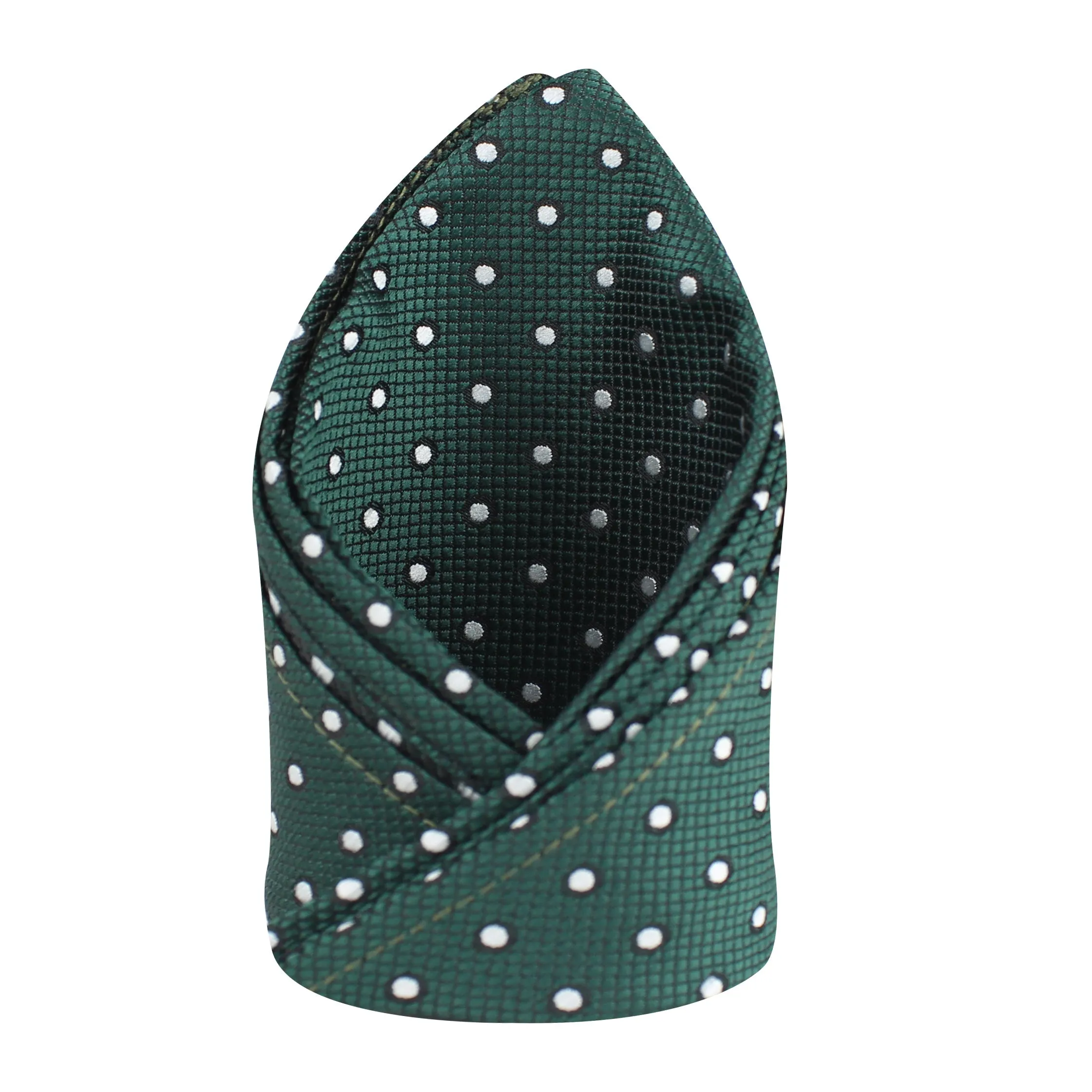 Kovove The Enchanting Polka Dot Green Pocket Square For Men