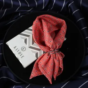 Kovove The Enchanting Polka Dot Red Pocket Square For Men