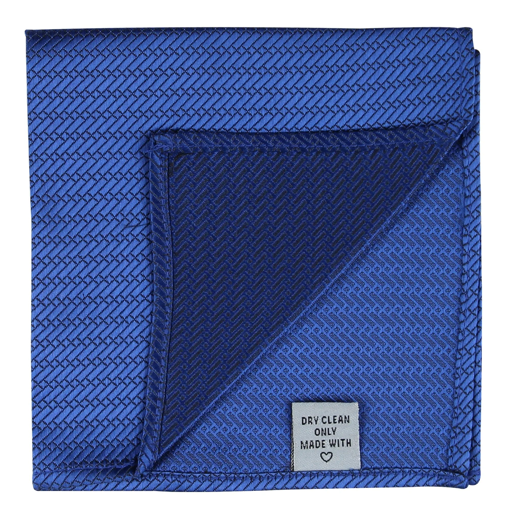 Kovove The Energise Self Pattern Blue Pocket Square For Men