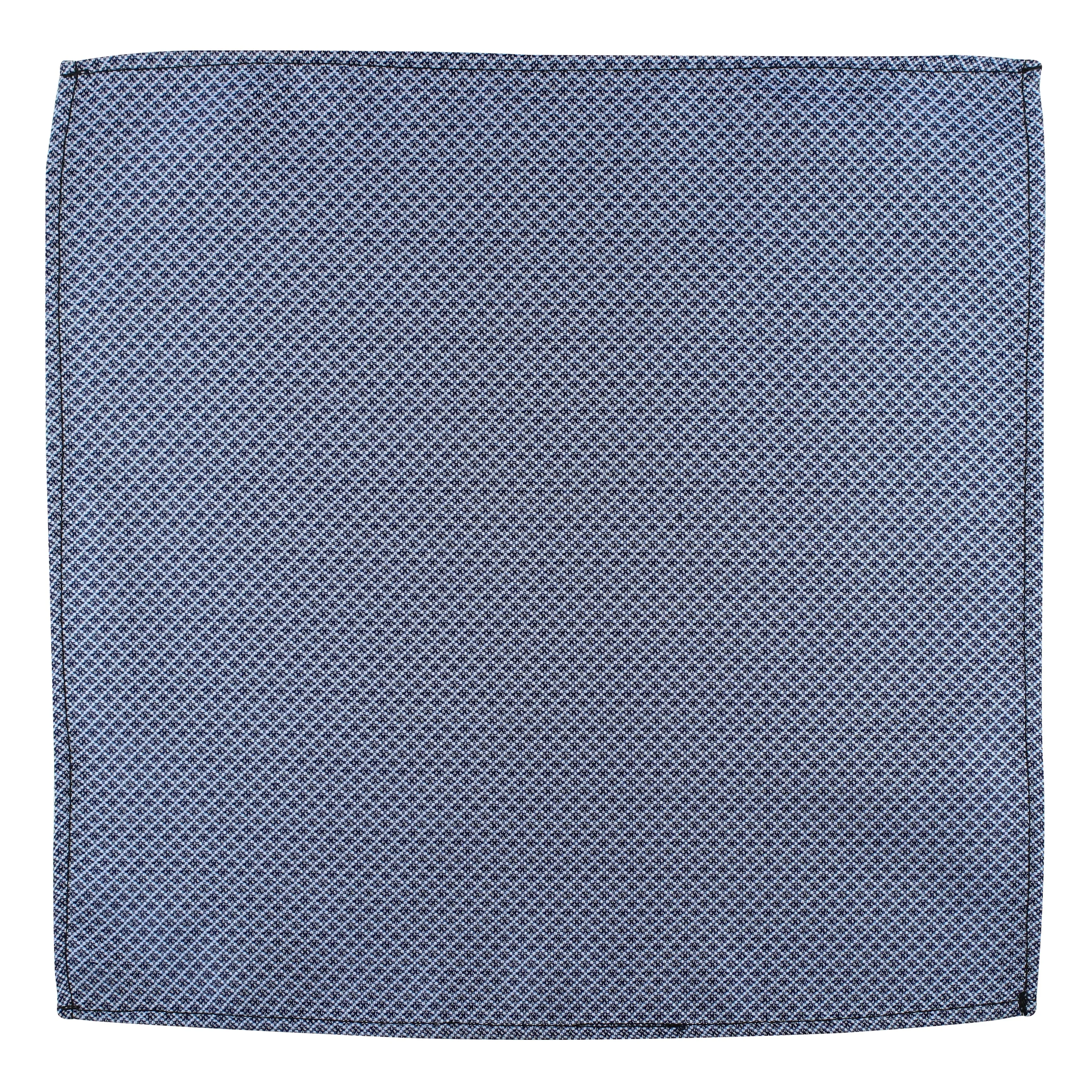 Kovove The Essentials Checkered Blue Pocket Square For Men