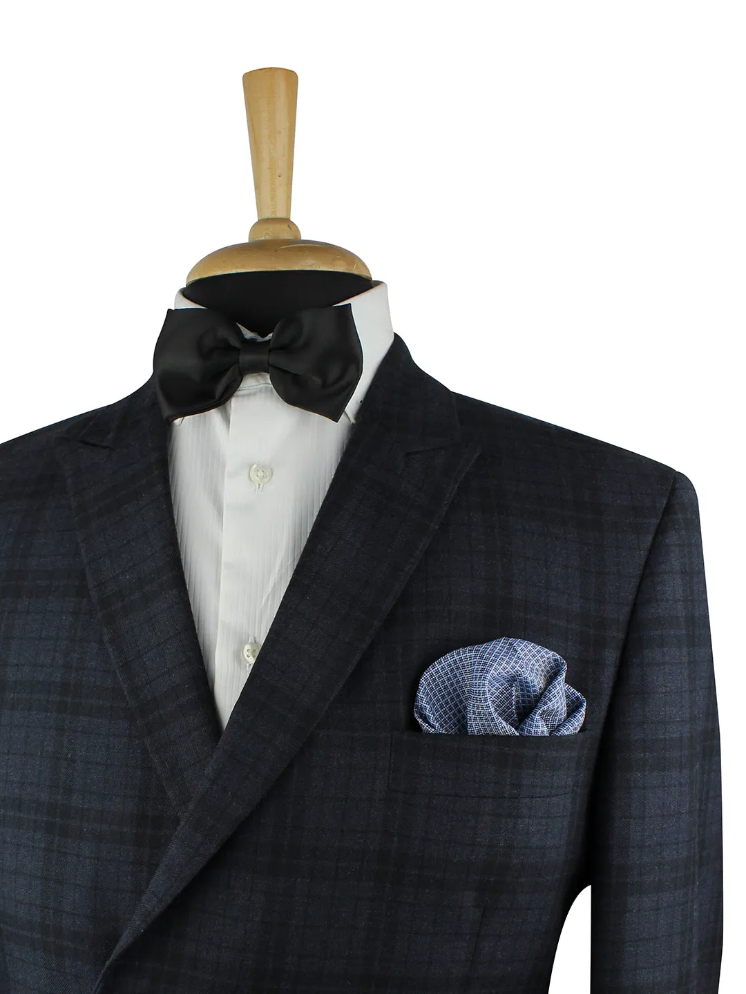 Kovove The Essentials Checkered Blue Pocket Square For Men