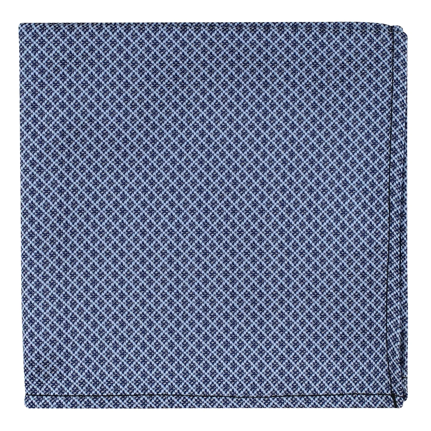 Kovove The Essentials Checkered Blue Pocket Square For Men