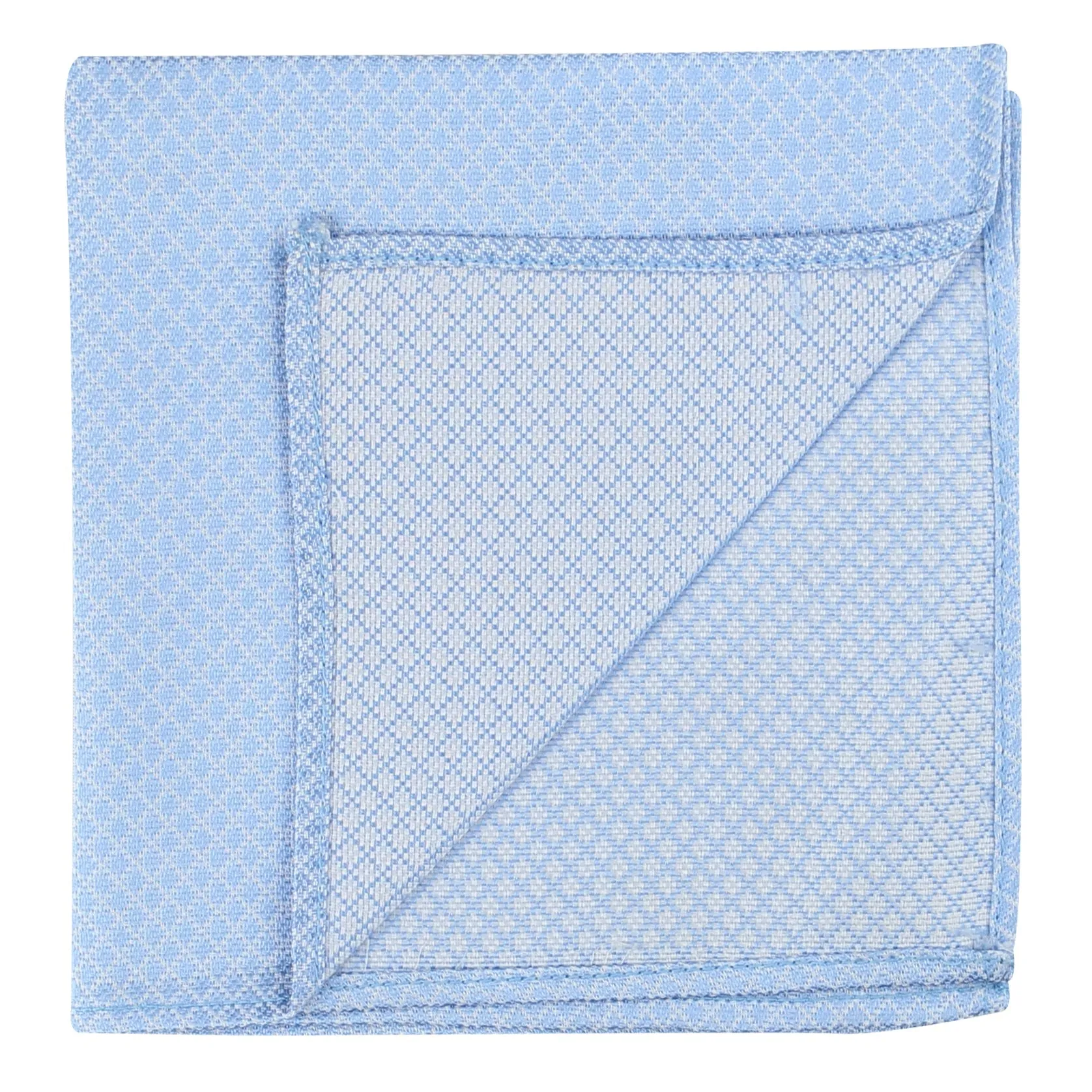 Kovove The Essentials Checkered Sky Blue Pocket Square For Men